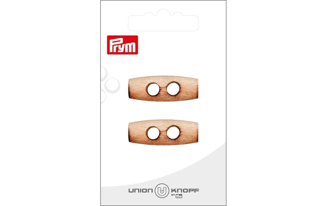 Prym Union Knopf Knöpfe 2-Loch 32 mm, 2 Stück, Crème