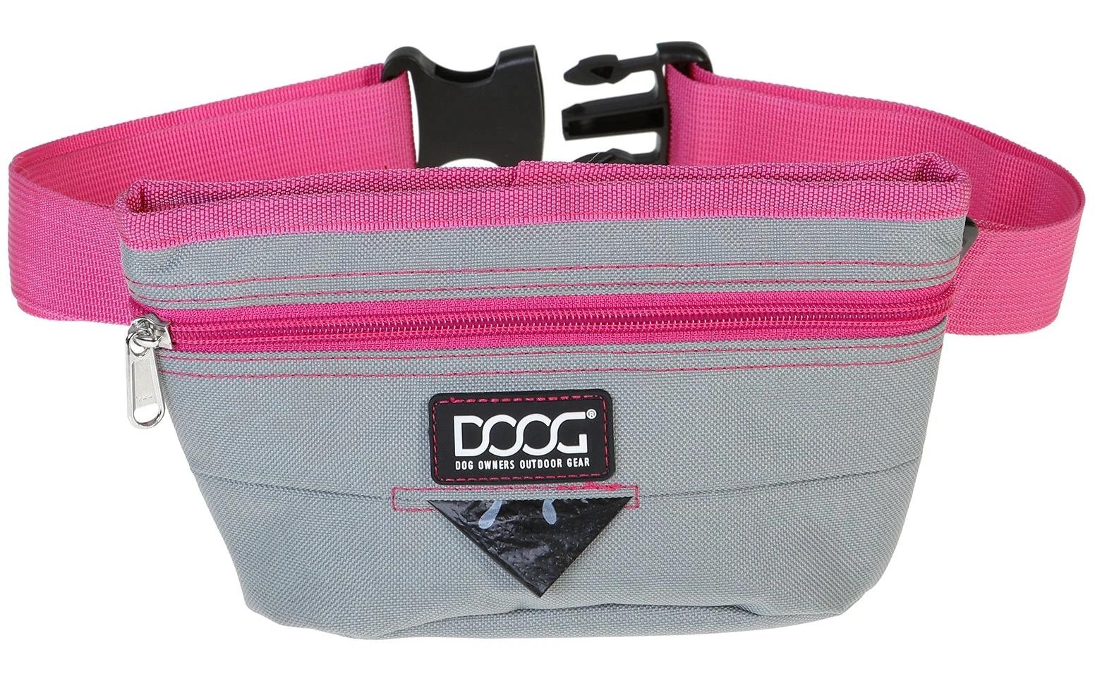 Doog Treat Pouch L Grau / Pink