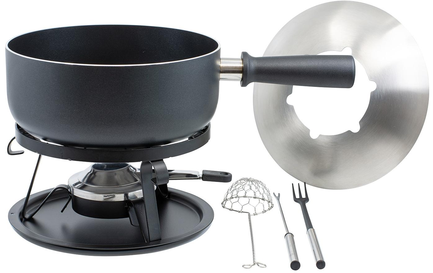 Kadastar Käsefondue-Set Royal 22 Teile, Schwarz