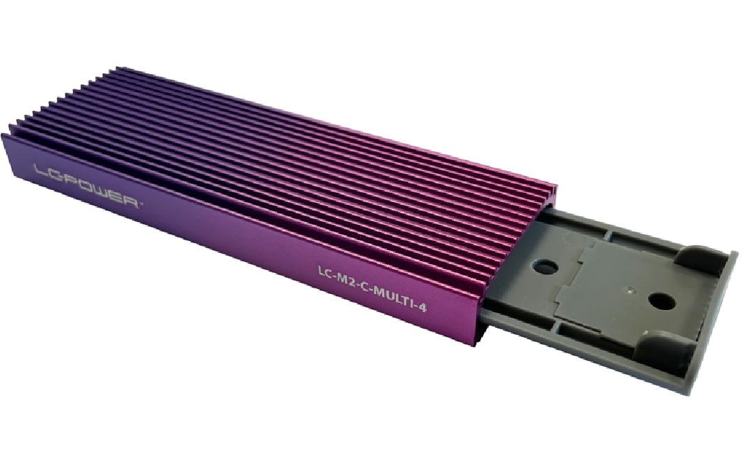 LC-Power Externes Gehäuse LC-M2-C-MULTI M.2 Lila/Violett