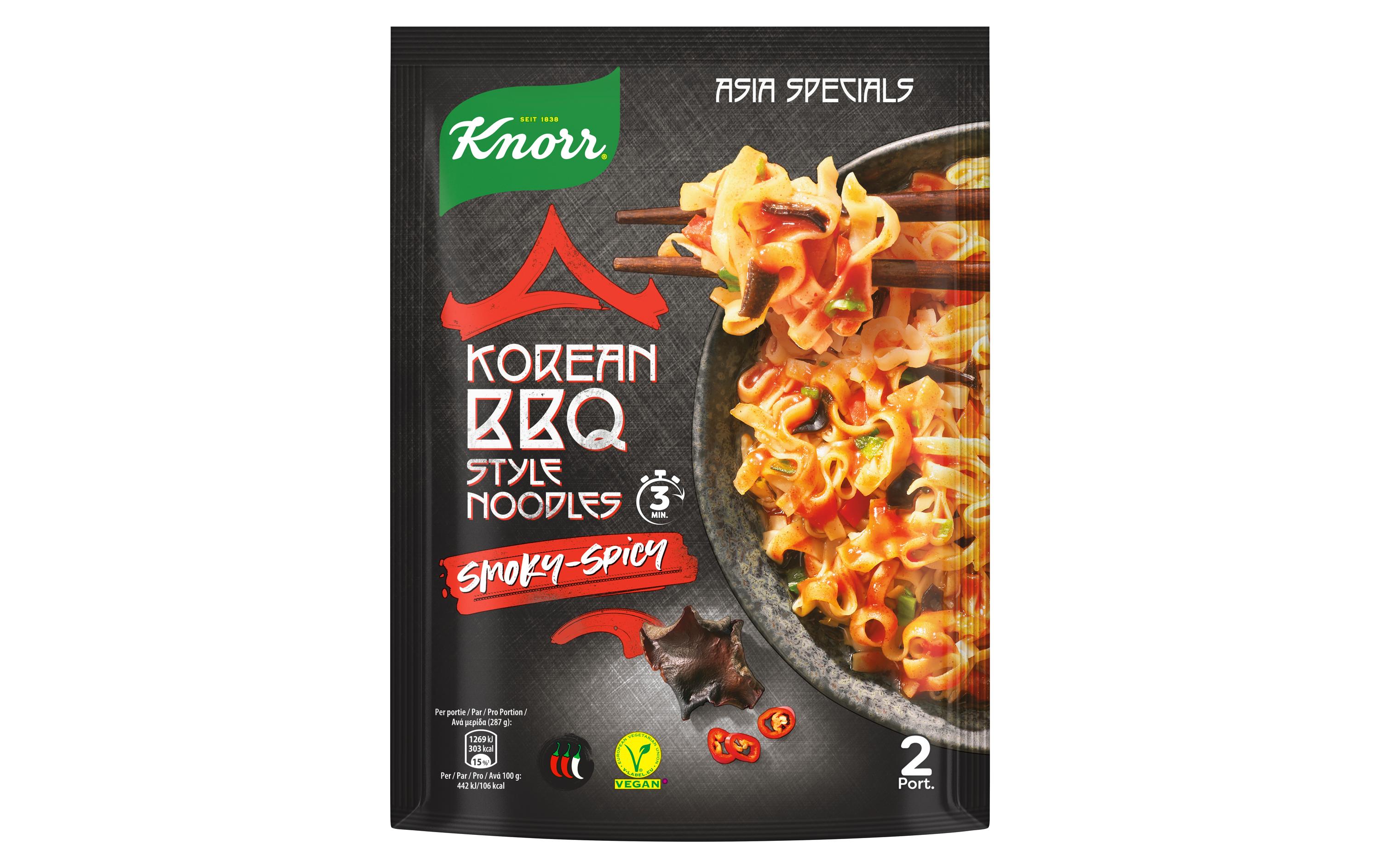 Knorr Fertiggericht Asia Specials Korean BBQ Noodles 2 Portionen