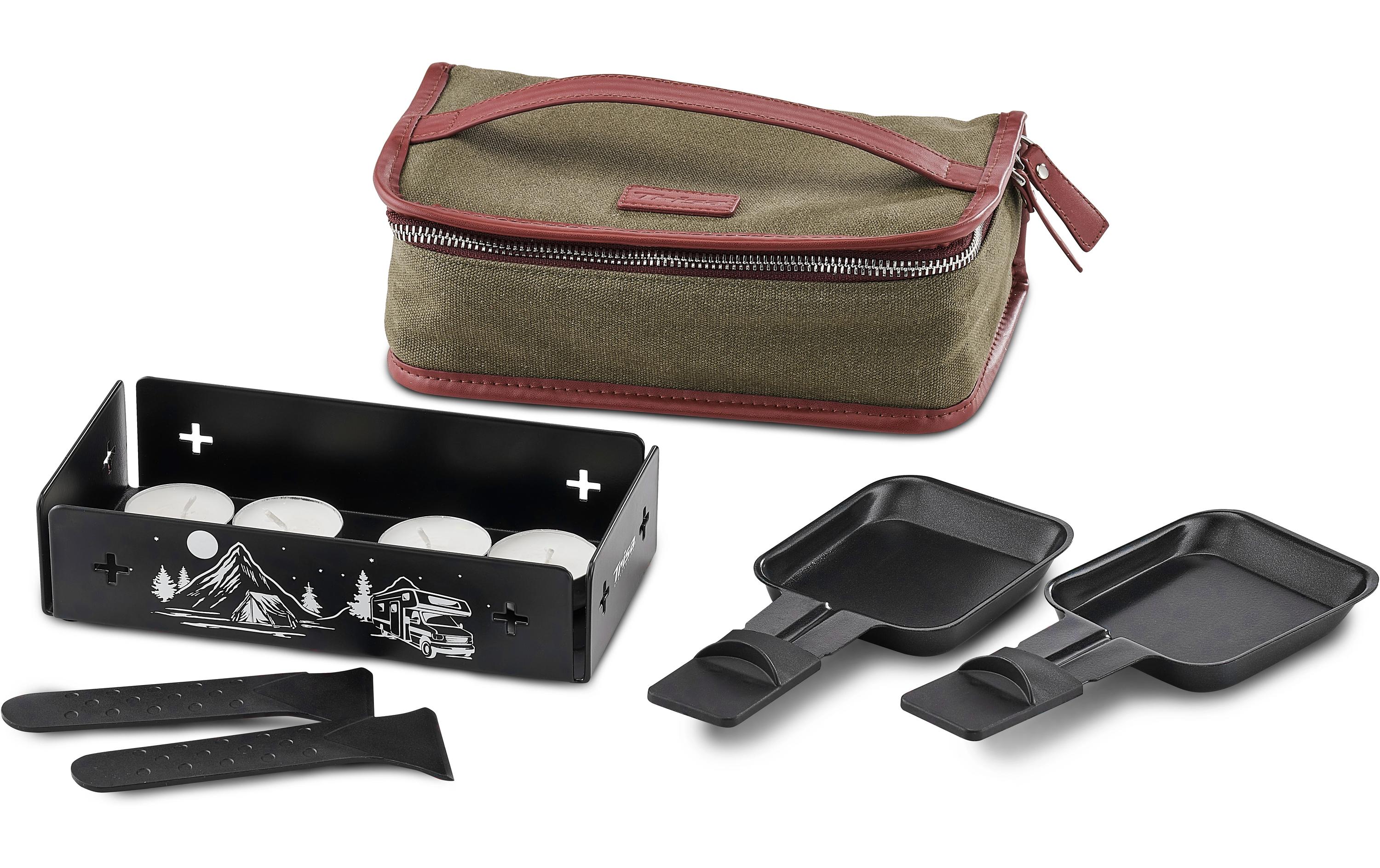 Trisa Teelicht-Raclette Explorer's Pack Schwarz