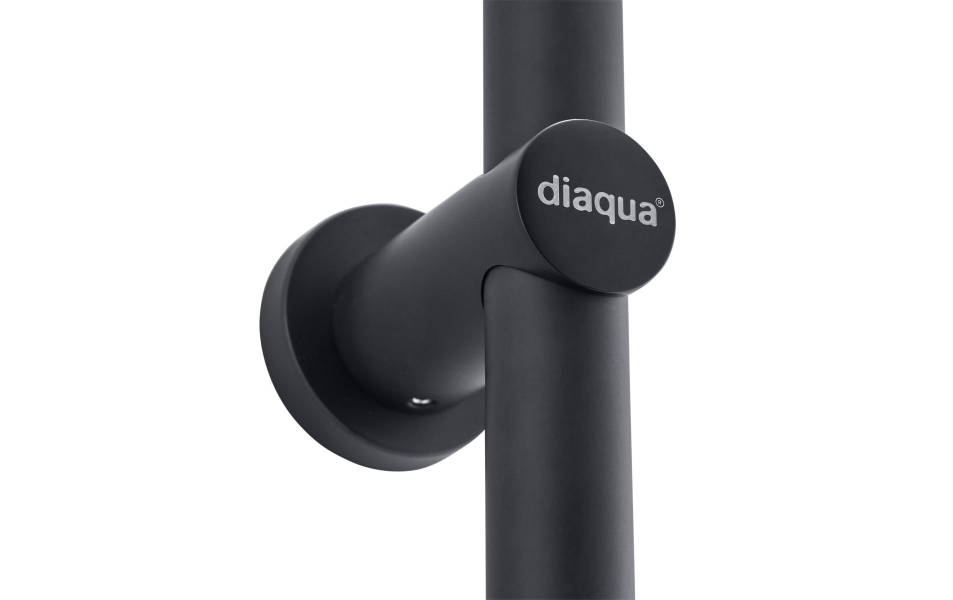 diaqua® Duschsystem Wakuda Push, Schwarz matt