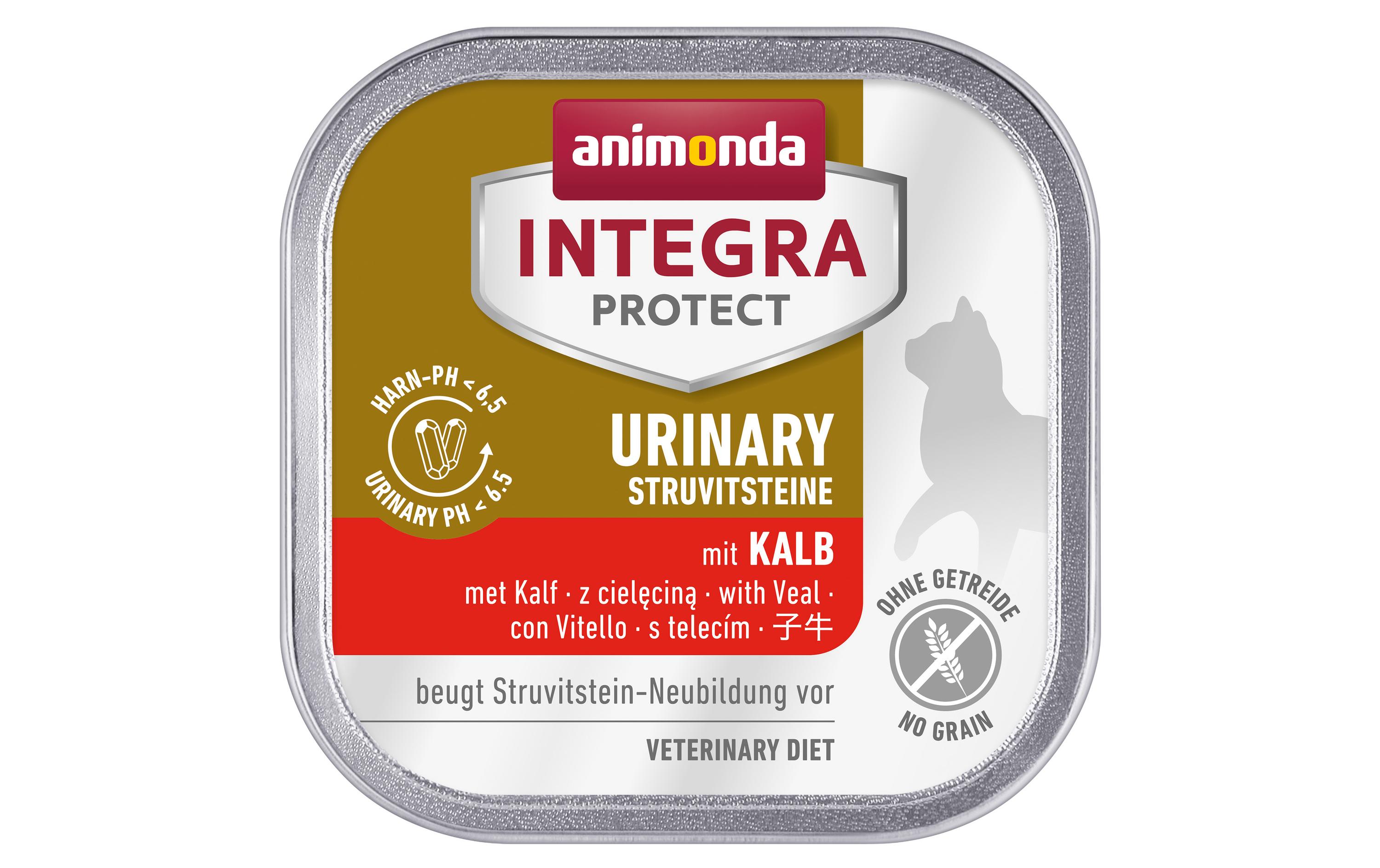 Animonda Integra Protect Nassfutter Urinary Harnsteine Kalb, 100 g