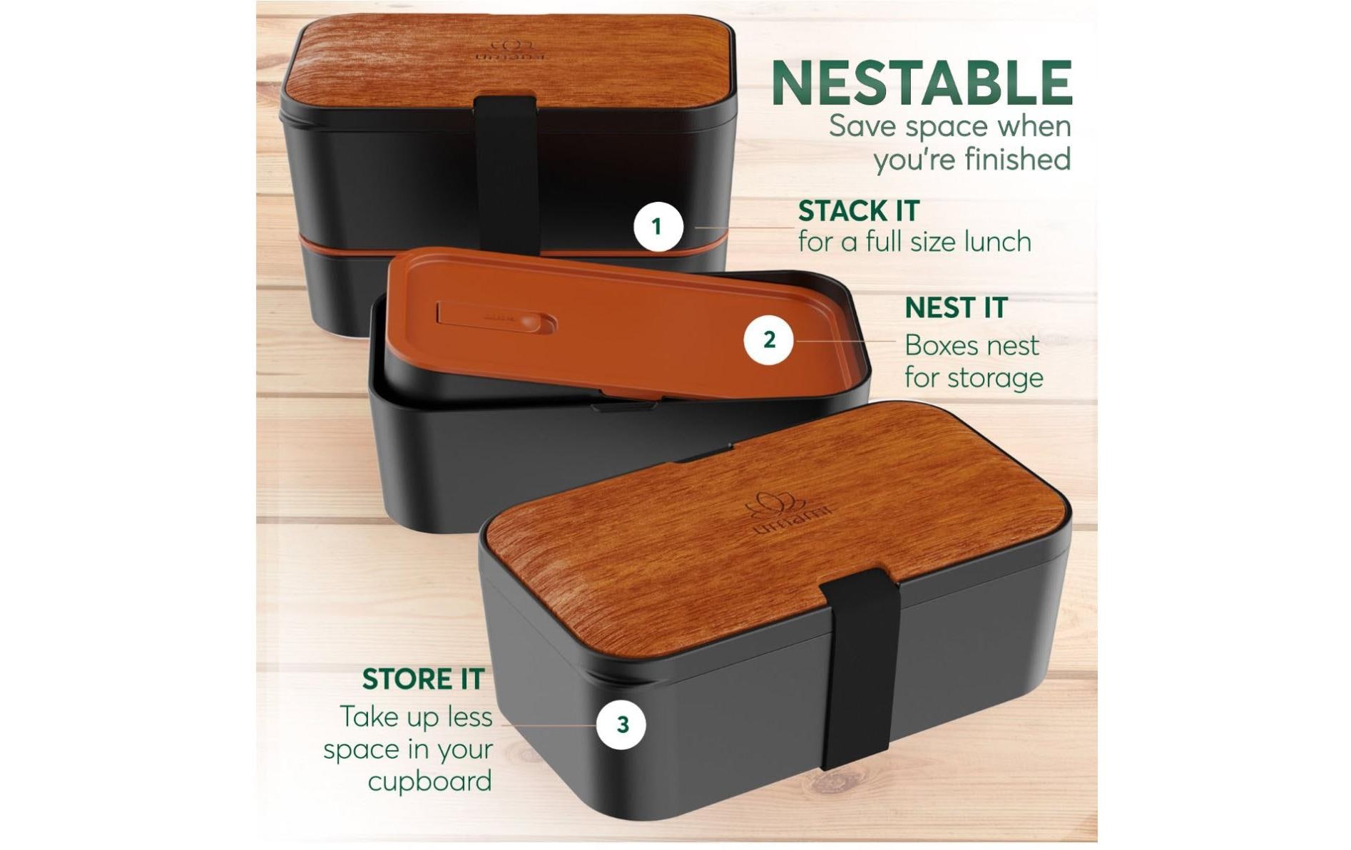 Umami Lunchbox Nestable L Sapele Black