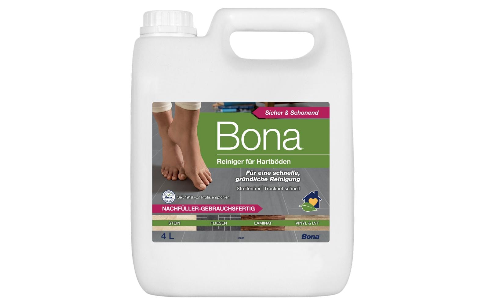 Bona Bodenreiniger für Hartböden, 4 l, 1 Stück