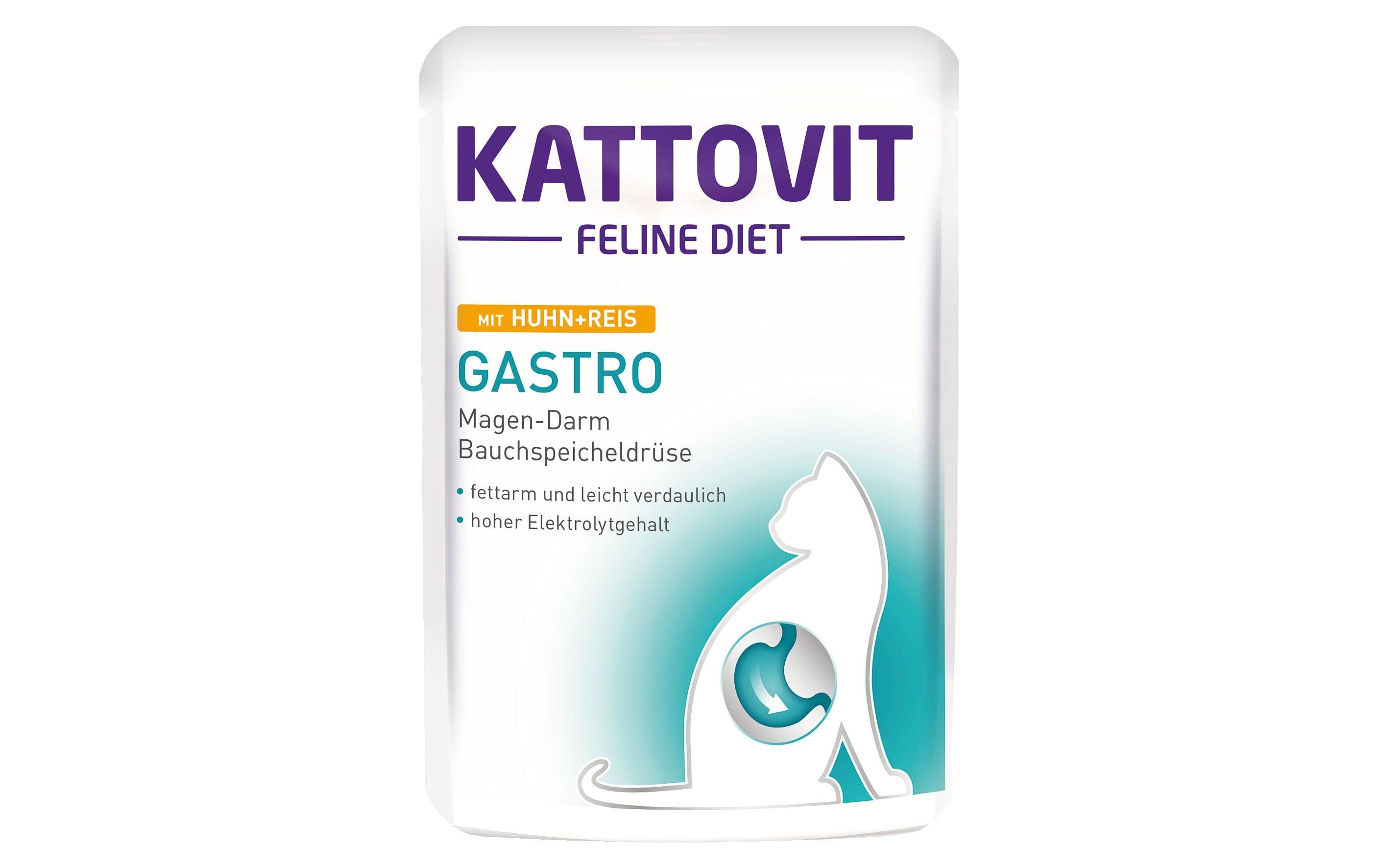 Kattovit Nassfutter Gastro Huhn und Reis, 24 x 85 g