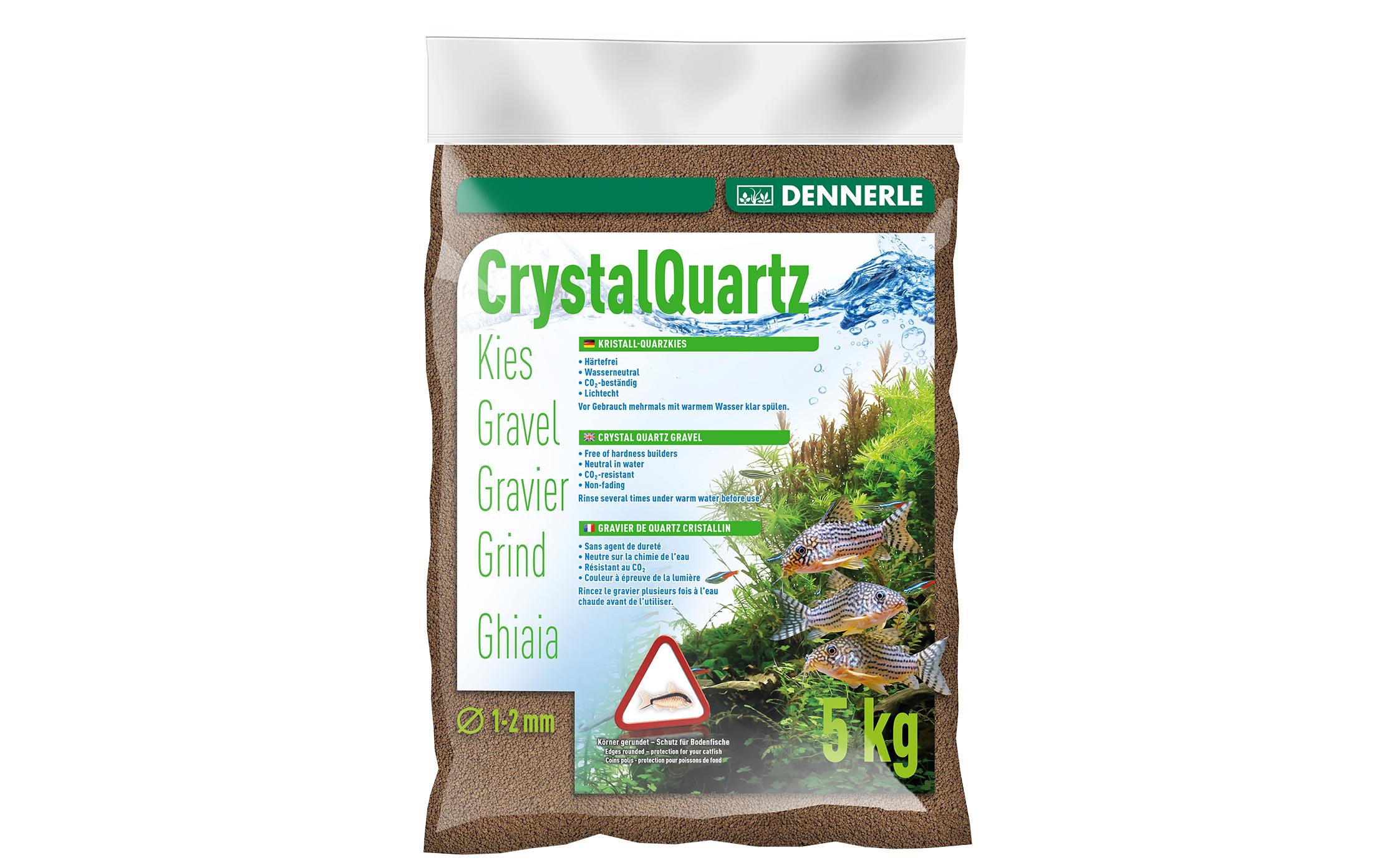 Dennerle Bodengrund Kristall-Quarzkies Dunkelbraun, 5 kg