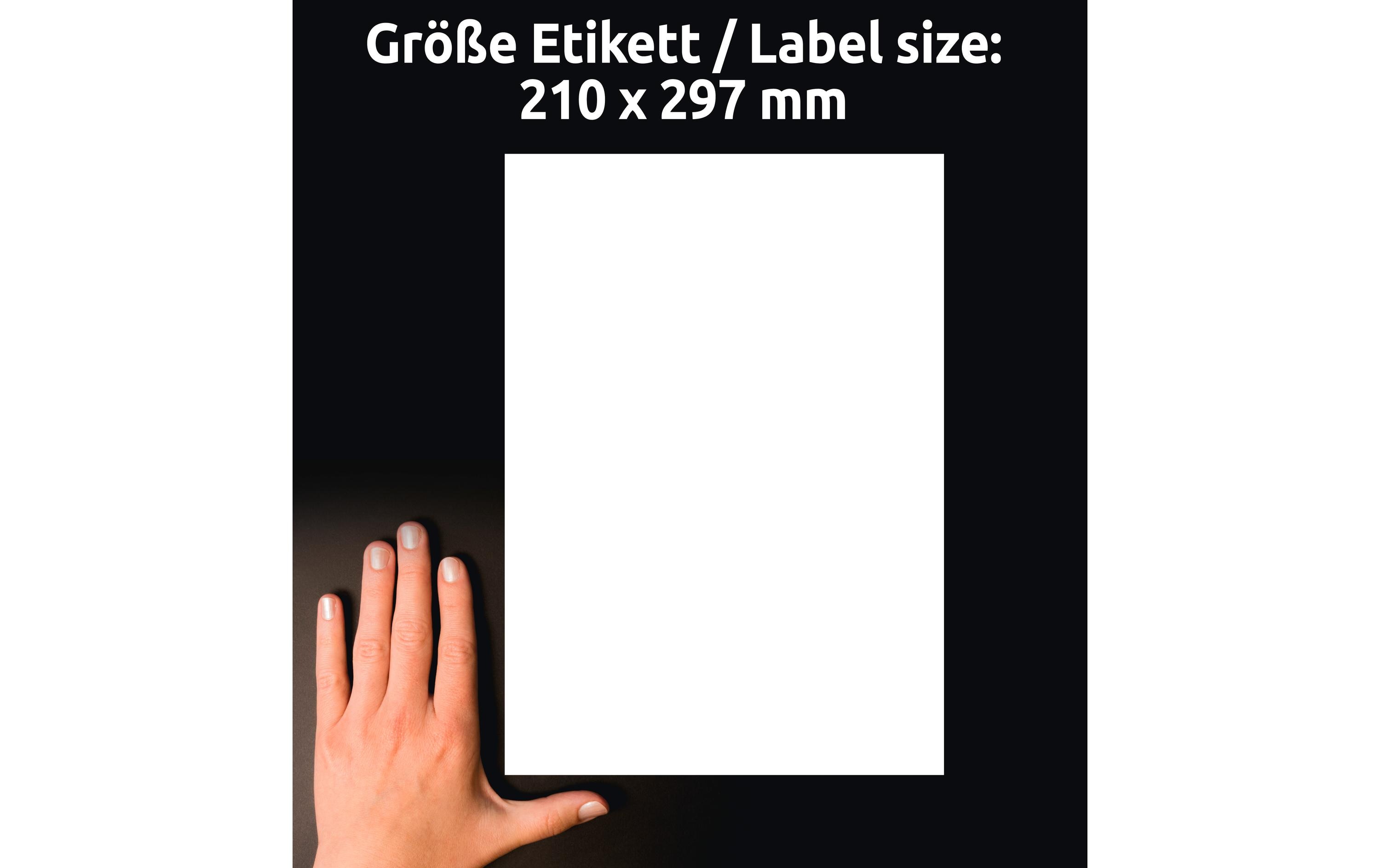 Avery Zweckform Antimikrobielle-Etiketten 210 x 297 mm, 10 Blatt, Weiss