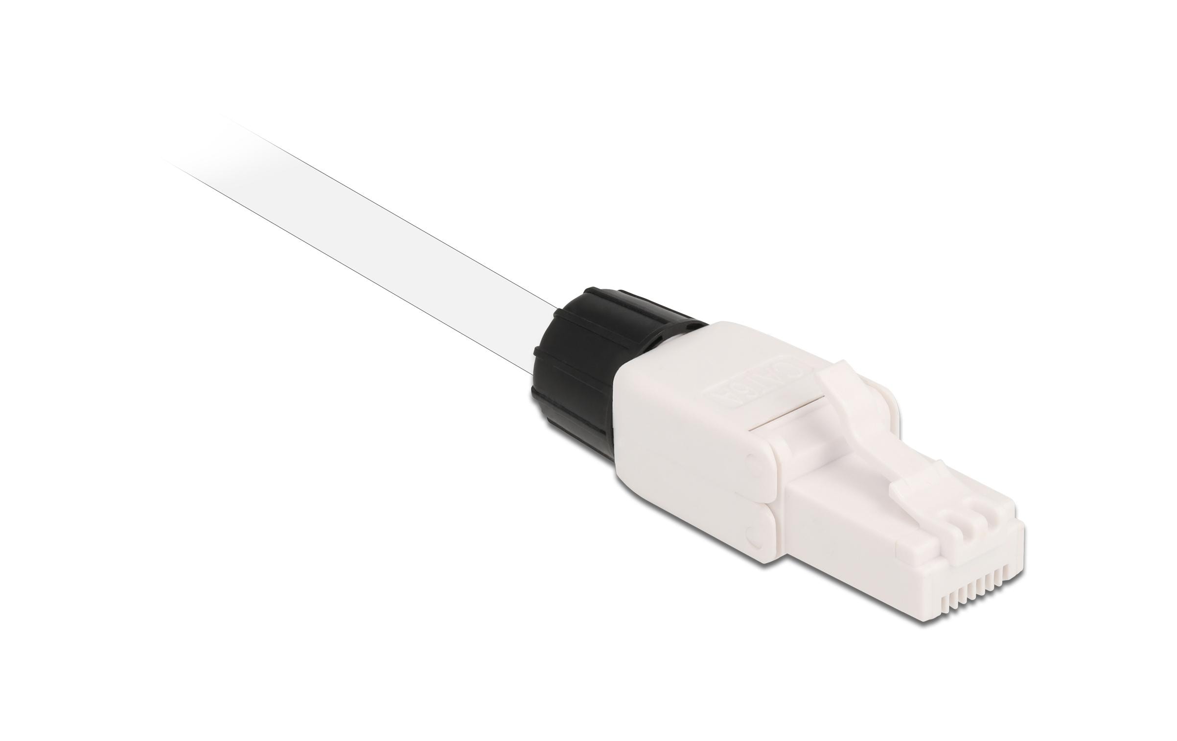 Delock Stecker RJ45 Cat.6A UTP werkzeugfrei 1 Stück, Weiss