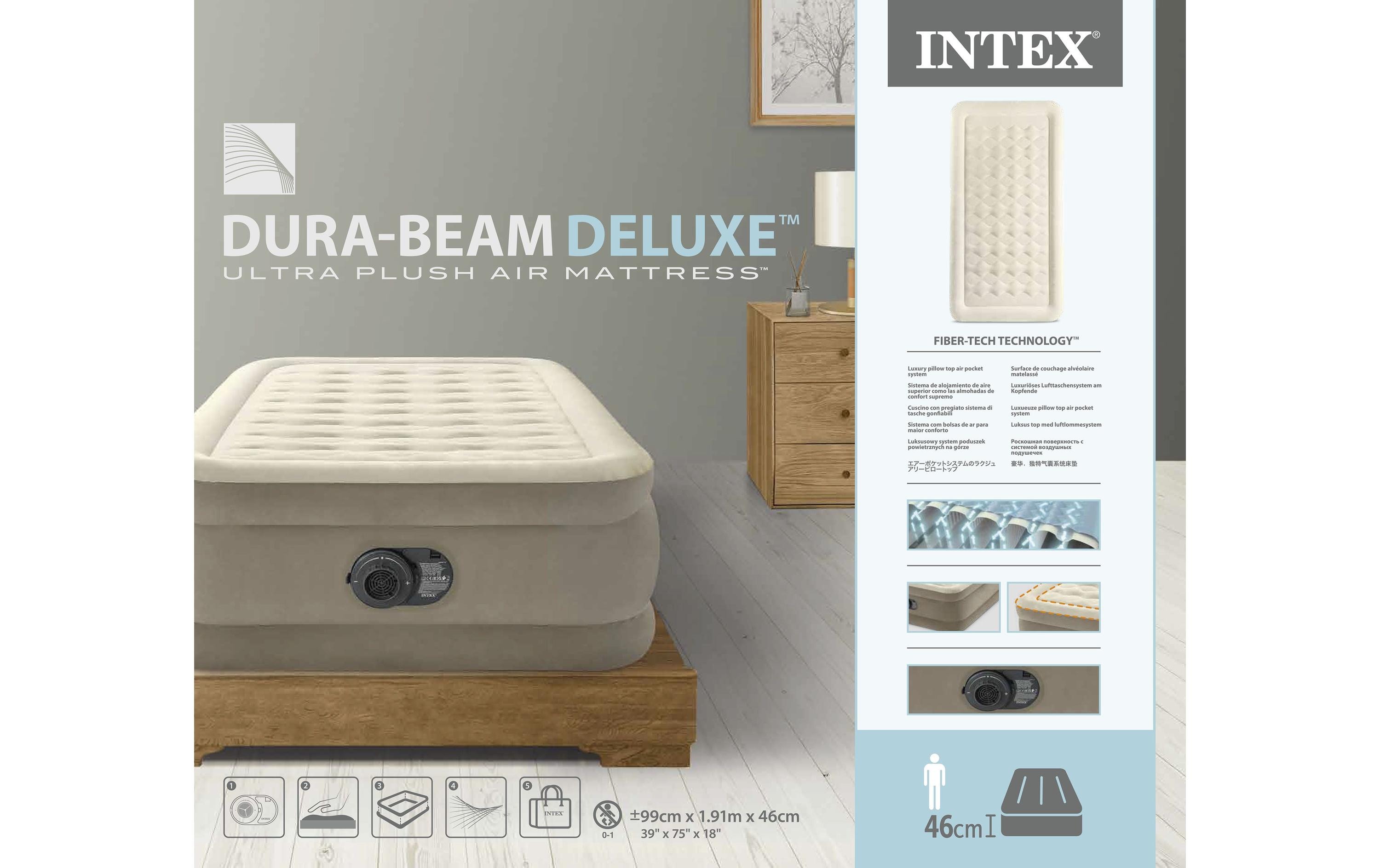Intex Luftbett Dura Beam Deluxe Ultra Plush Twin 99 x 191 x 46 cm