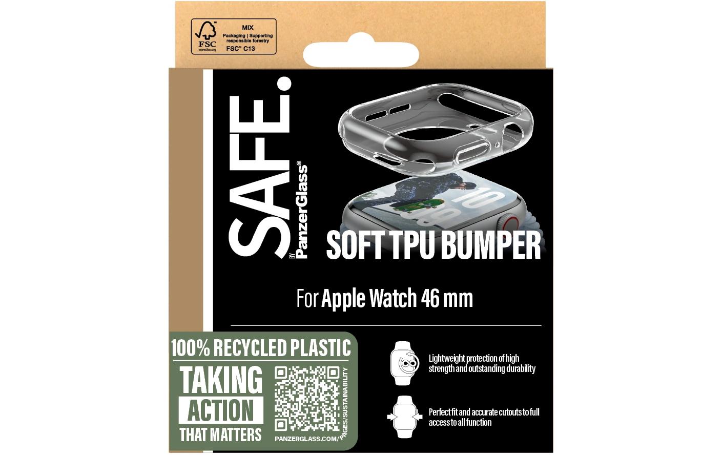 SAFE. Displayschutz TPU Bumper Transparent 46 mm