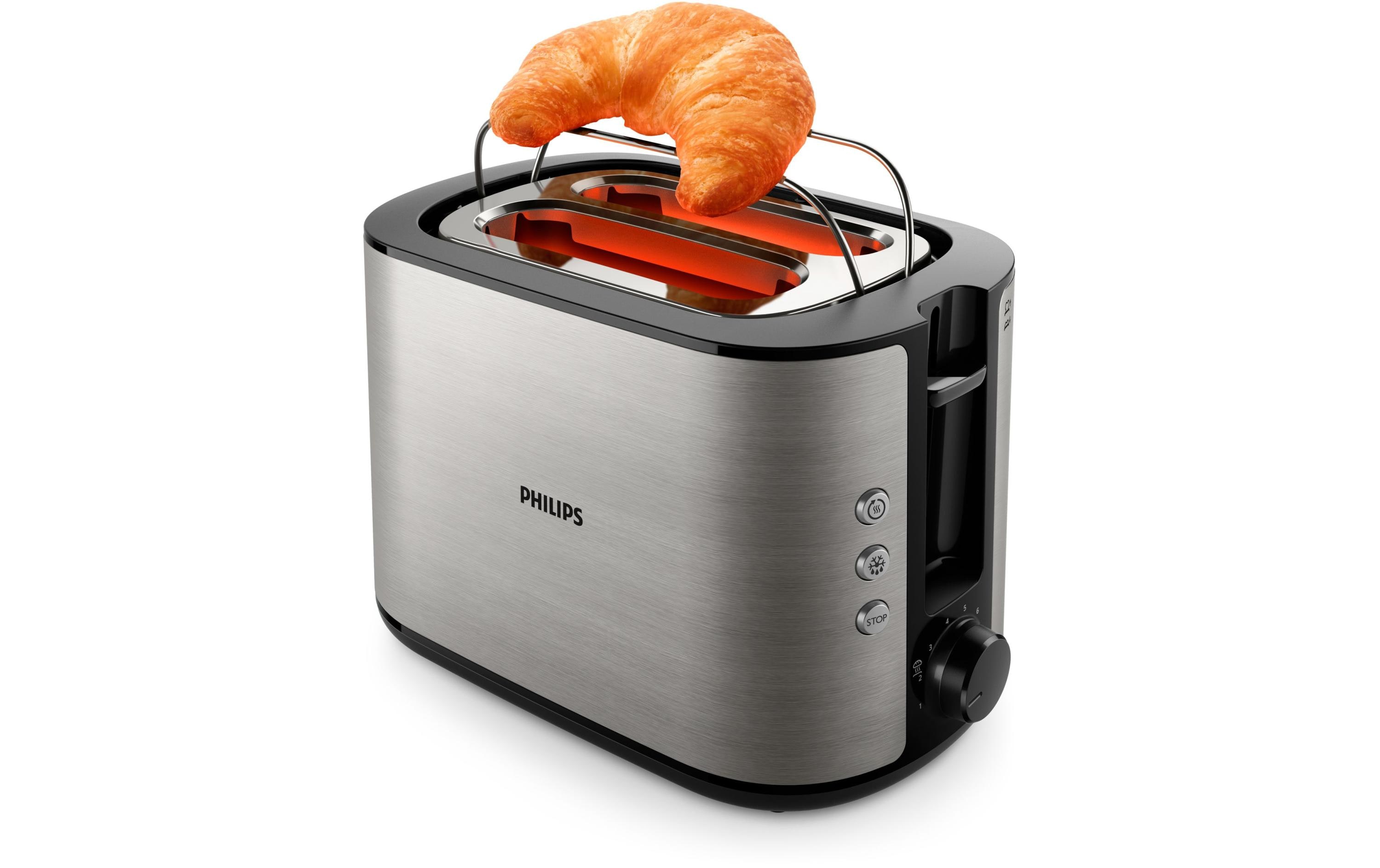 Philips Toaster Viva Collection Edelstahl/Schwarz