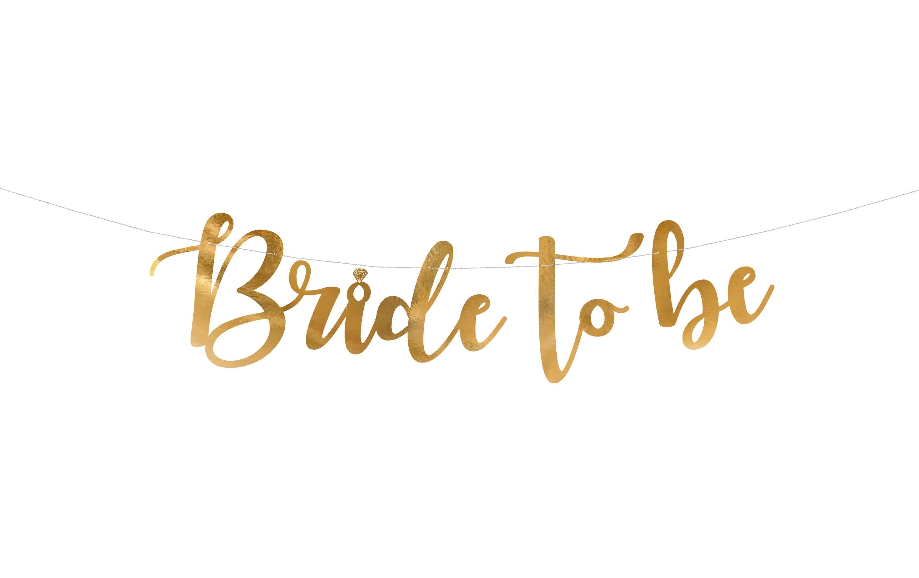 Partydeco Girlande Bride to be 80 x 19 cm, Gold