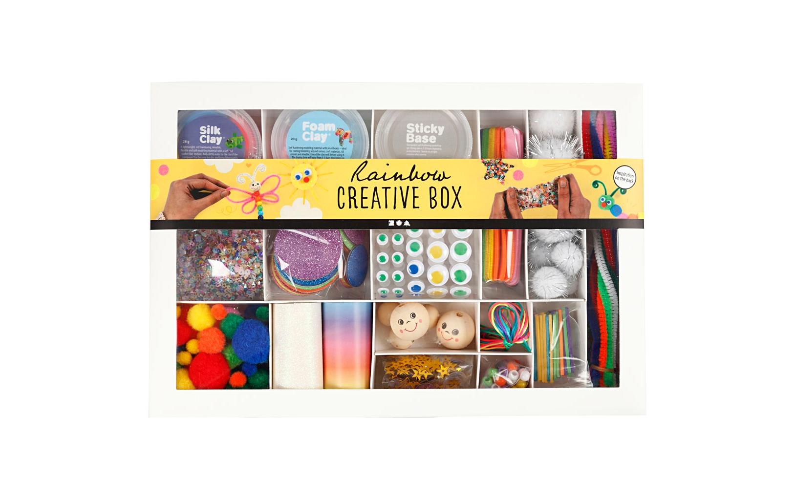 Creativ Company Bastelset Kreativbox Regenbogen 16-teilig