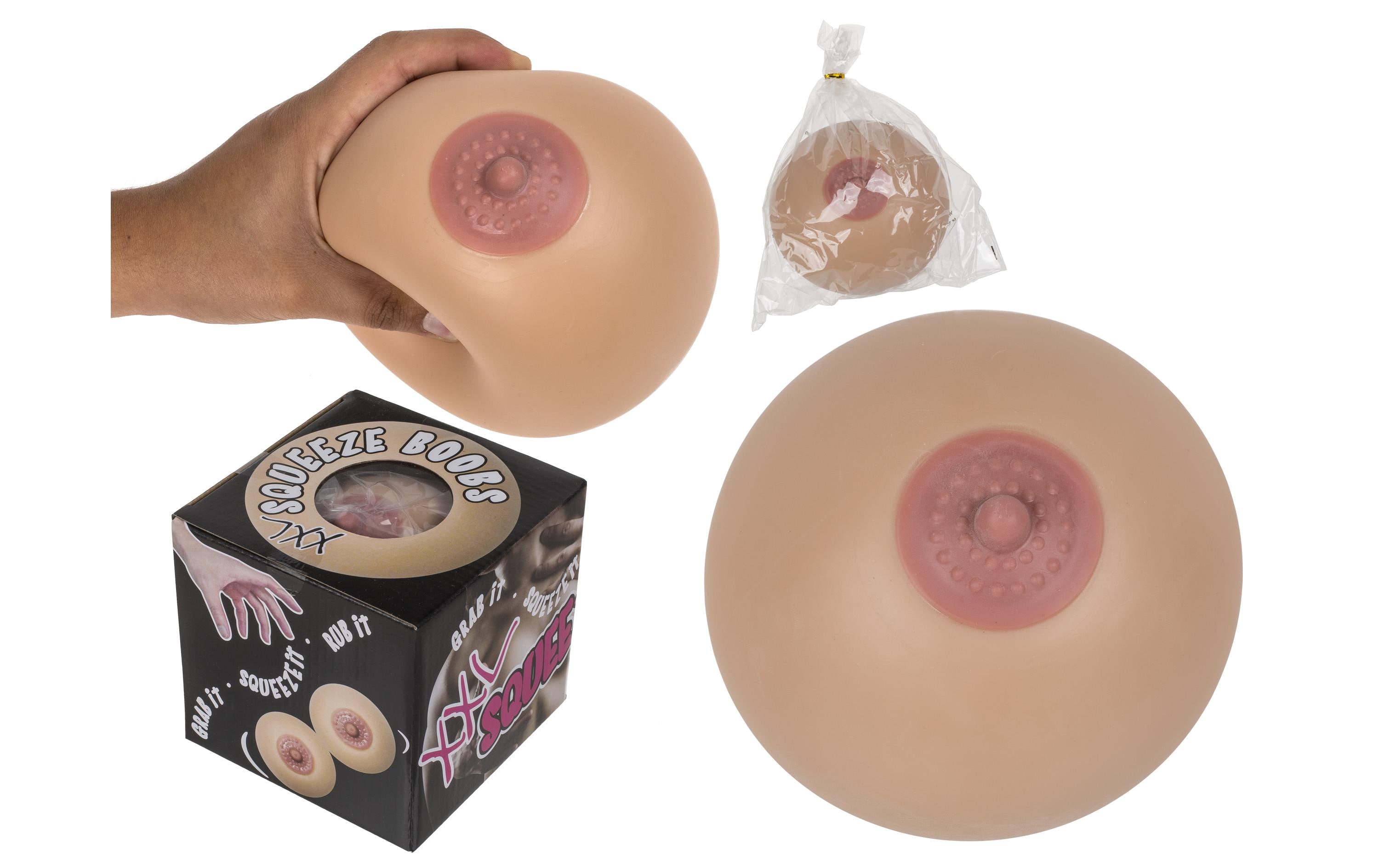 Partyartikel Stressball XXL-Brust