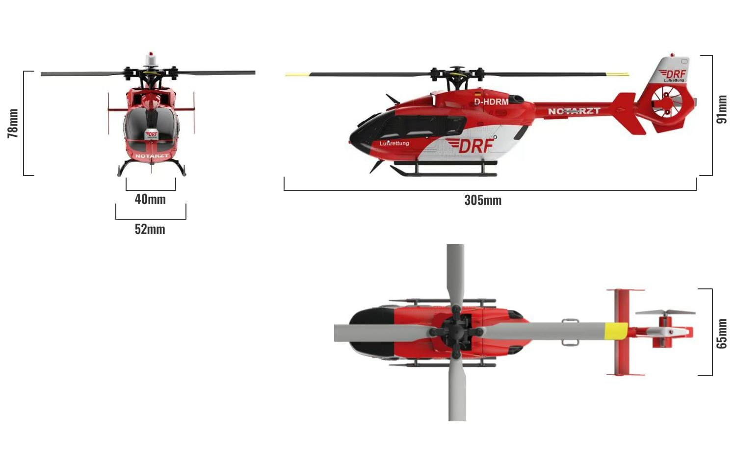 Amewi Helikopter AFX-135 DRF 4-Kanal Singlerotor RTF