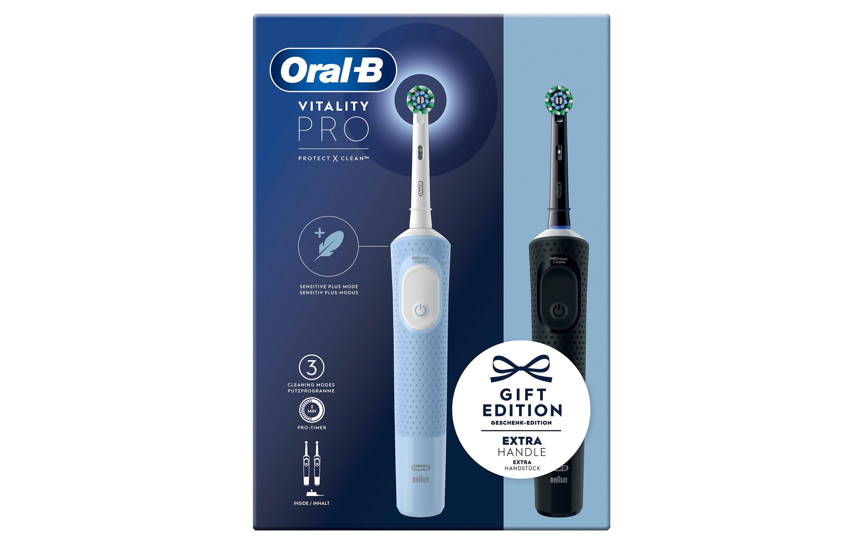 Oral-B Rotationszahnbürste Vitality Pro D103 Duo Blau/Schwarz