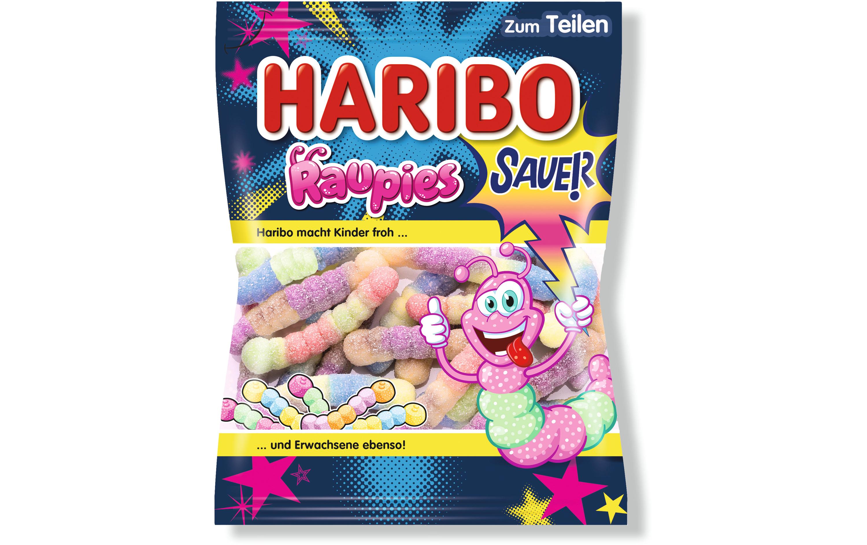 Haribo Gummibonbons Raupies sauer 175 g