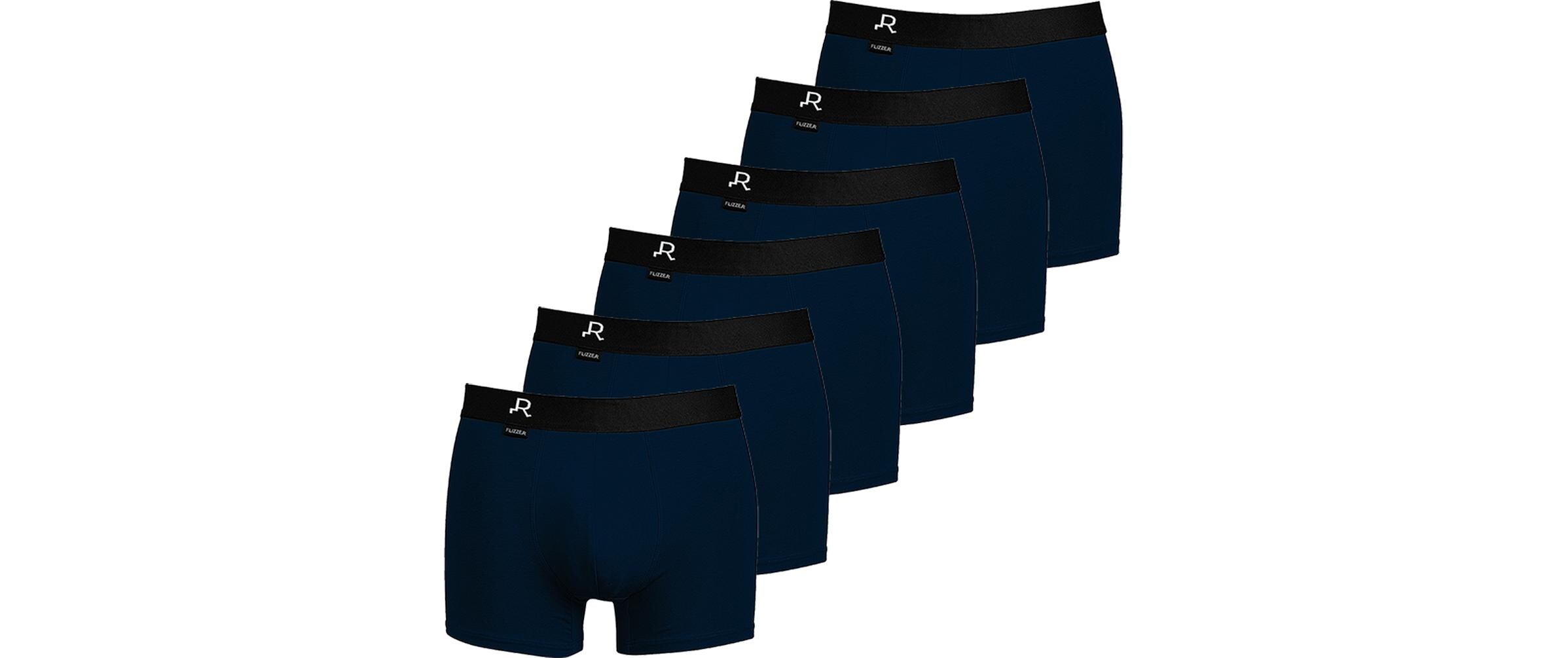 FLIZZER Unterhosen Trunk Der Diplomat 6er Pack Dunkelblau, L