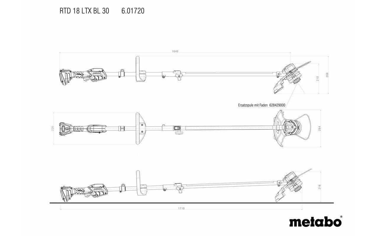 Metabo Akku-Trimmer RTD 18 LTX BL 30 Solo