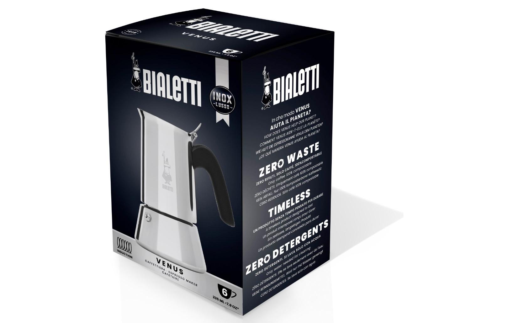 Bialetti Espressokocher Venus 6 Tassen, Silber