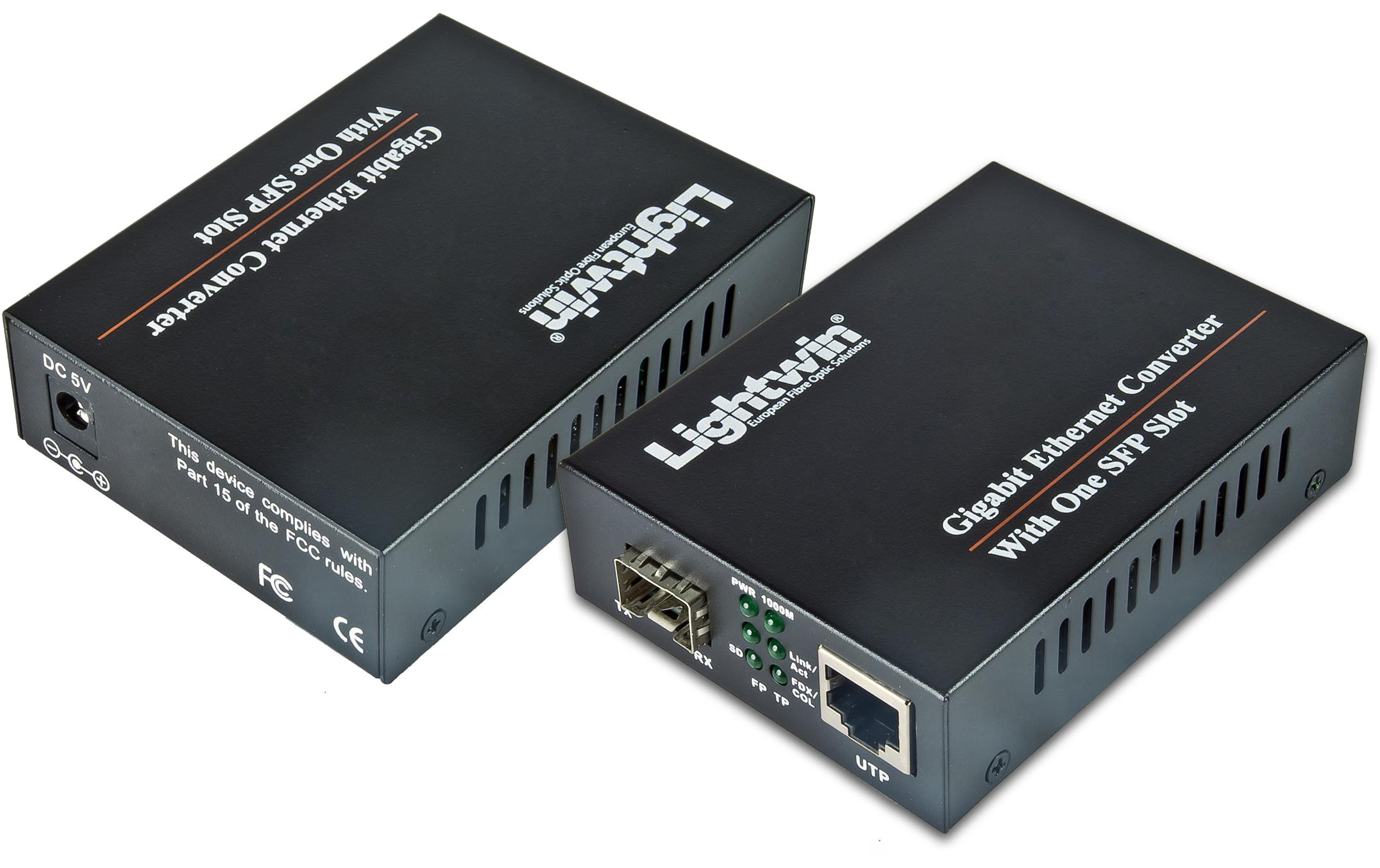 Lightwin Medienkonverter LWC 10/100/1000-SFP