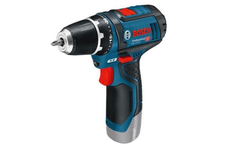 Bosch Professional Akku-Bohrschrauber GSR 12 V-15 + L-Boxx Clic&go Solo