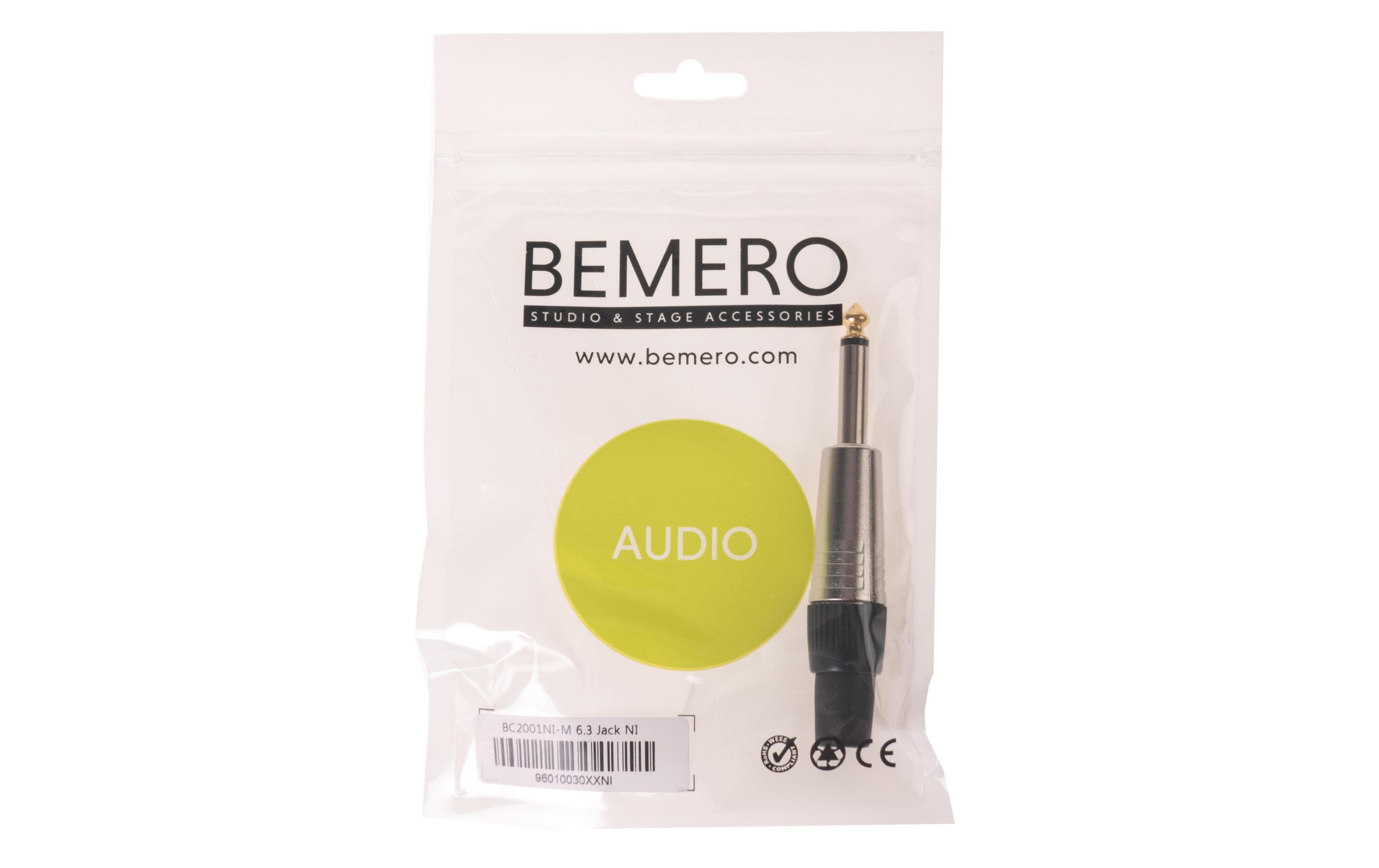 Bemero Stecker BC2001NI-M 6.3 mm Mono Klinkenstecker Nickel