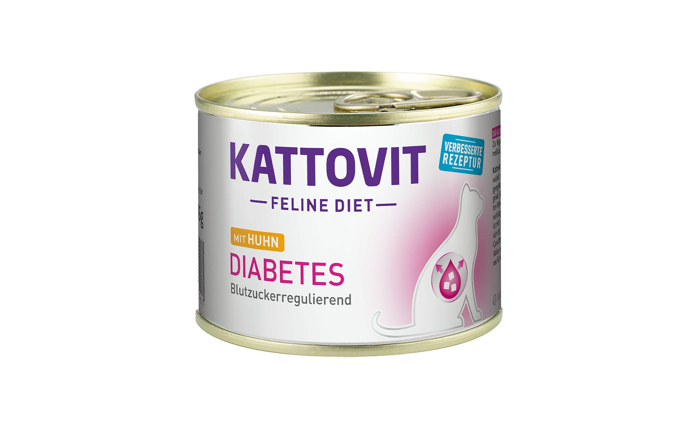 Kattovit Nassfutter Diet Diabetes Huhn, 185 g