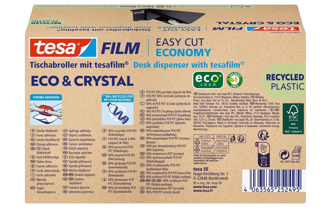 tesa Abroller Easy Cut Economy mit Klebeband Eco & Crystal