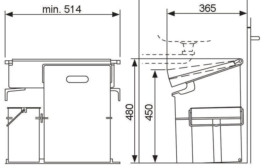 Müllex Abfalleimer COMPO 35/5