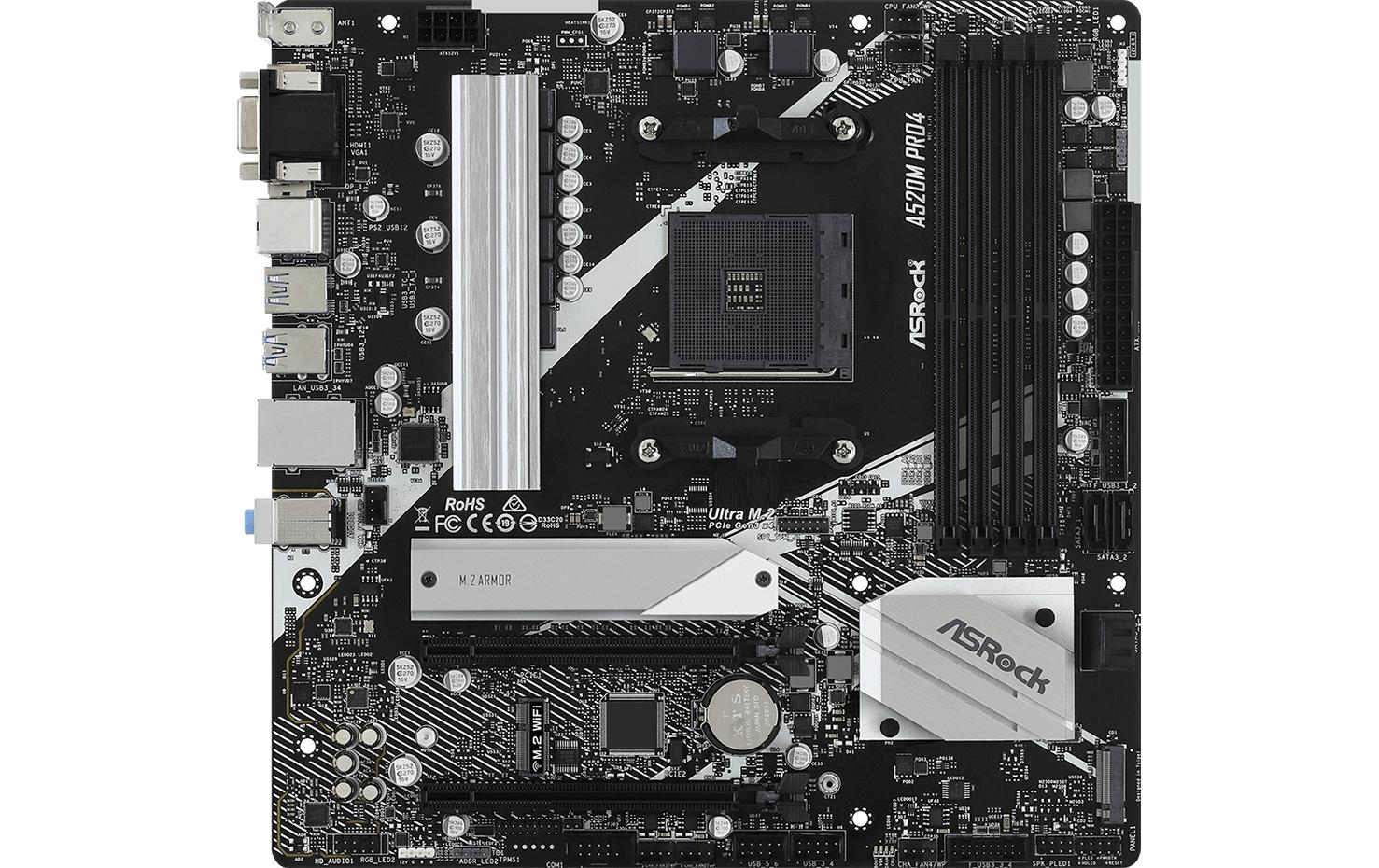 ASRock Mainboard A520M Pro4