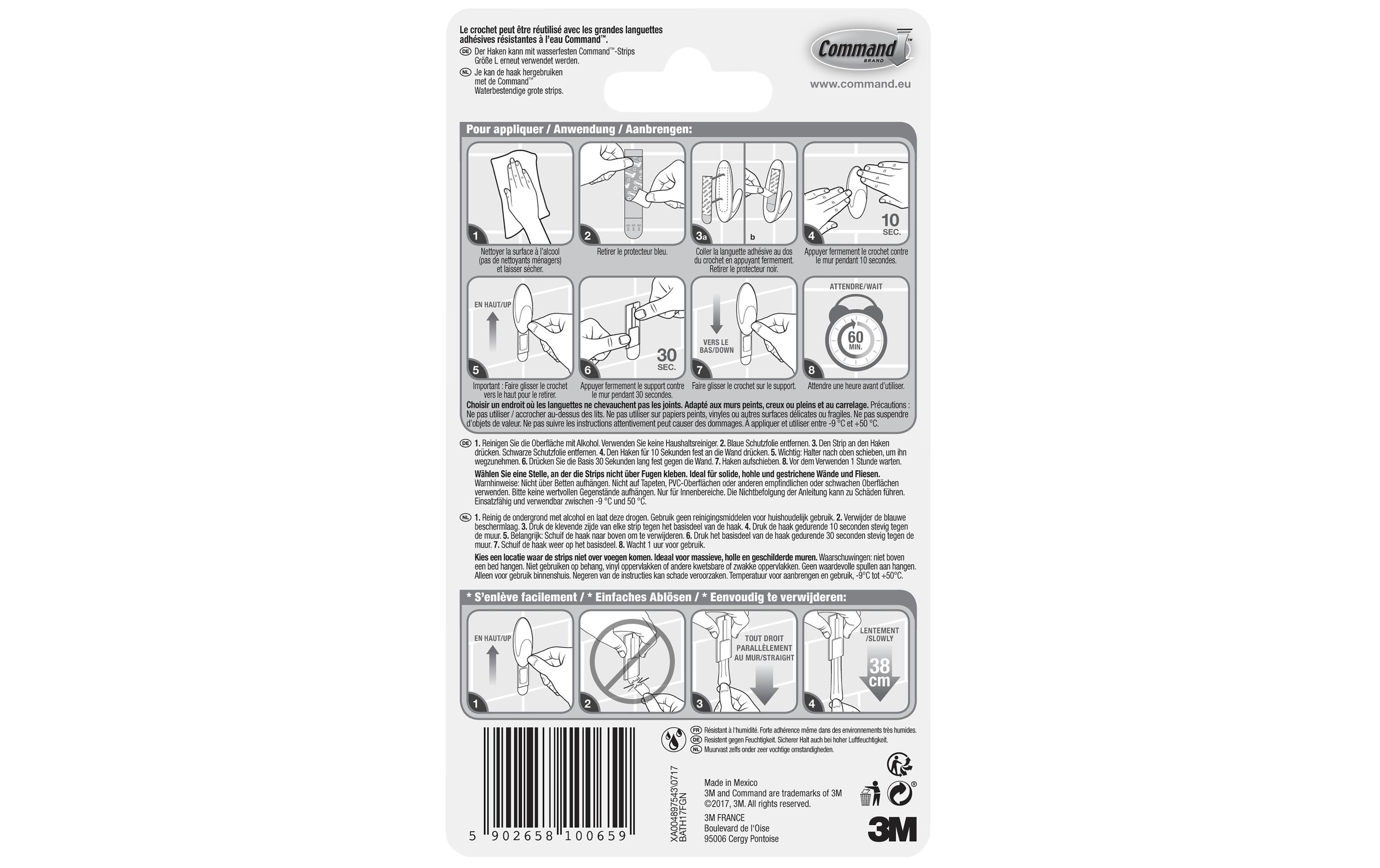 Command Klebehaken 2.2 kg, Weiss