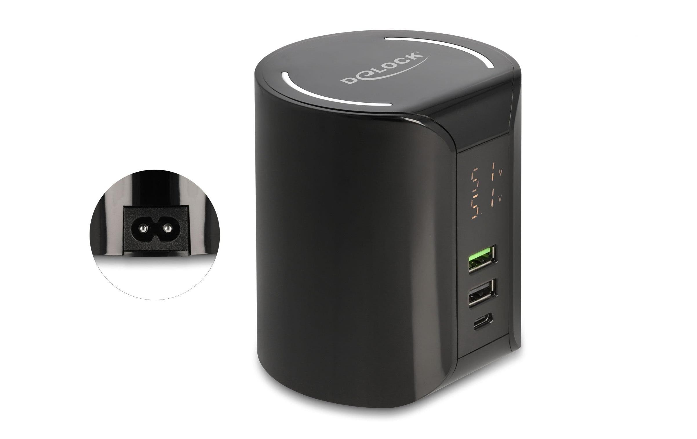 Delock Ladestation 1x USB Type-C, 2x USB Type-A mit Wireless