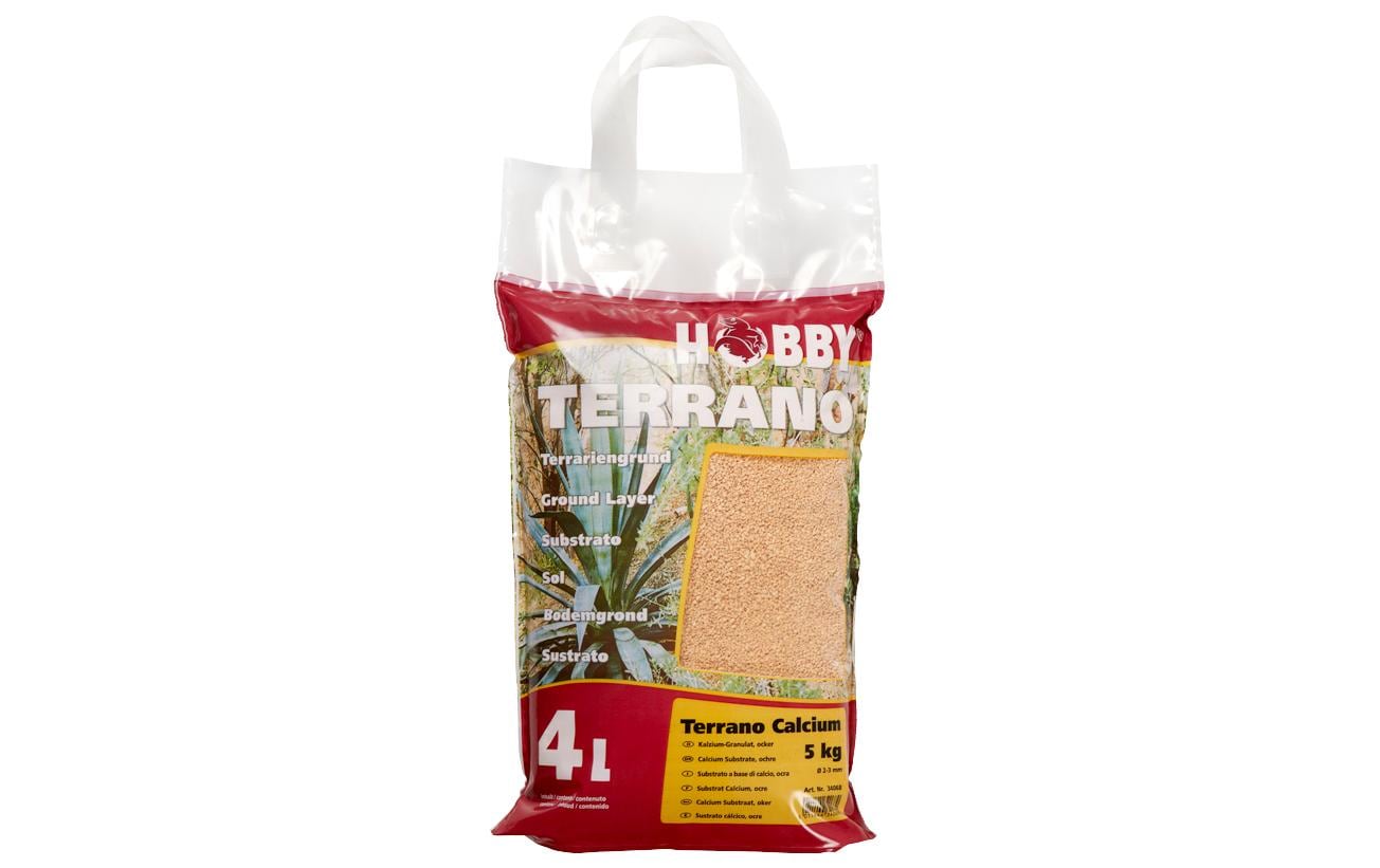 Hobby Terraristik Bodensubstrat Terrano Kalzium, Natur, Ø 2-3 mm, 5 kg