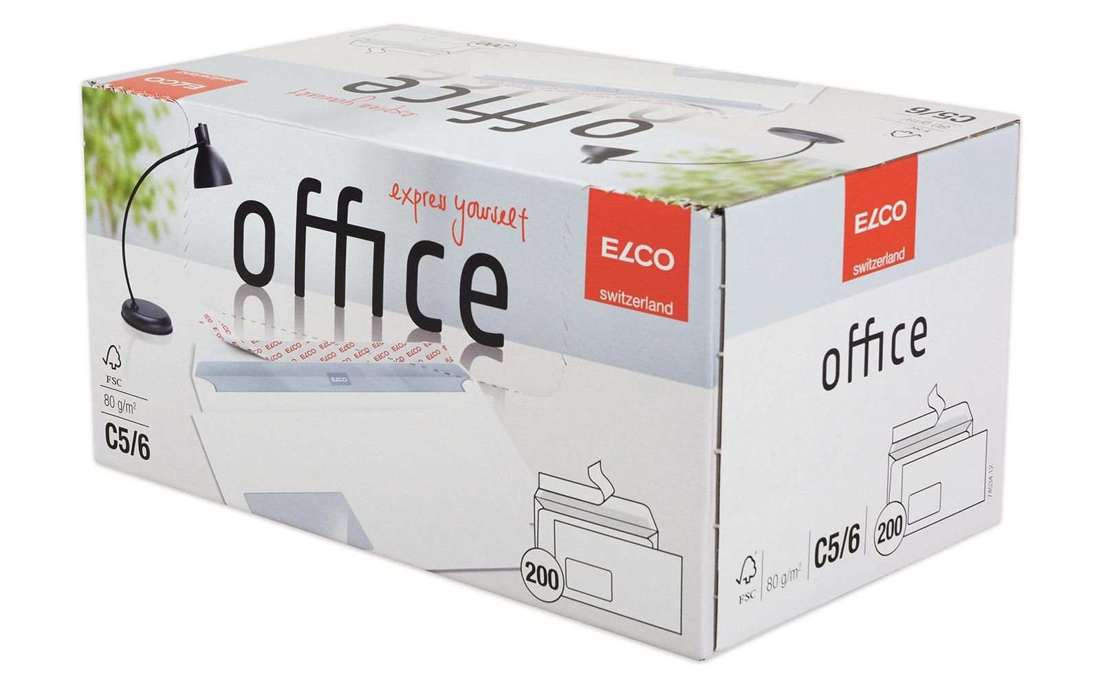 ELCO Couvert Office Box C5/6 mit Fenster links, 200 Stück