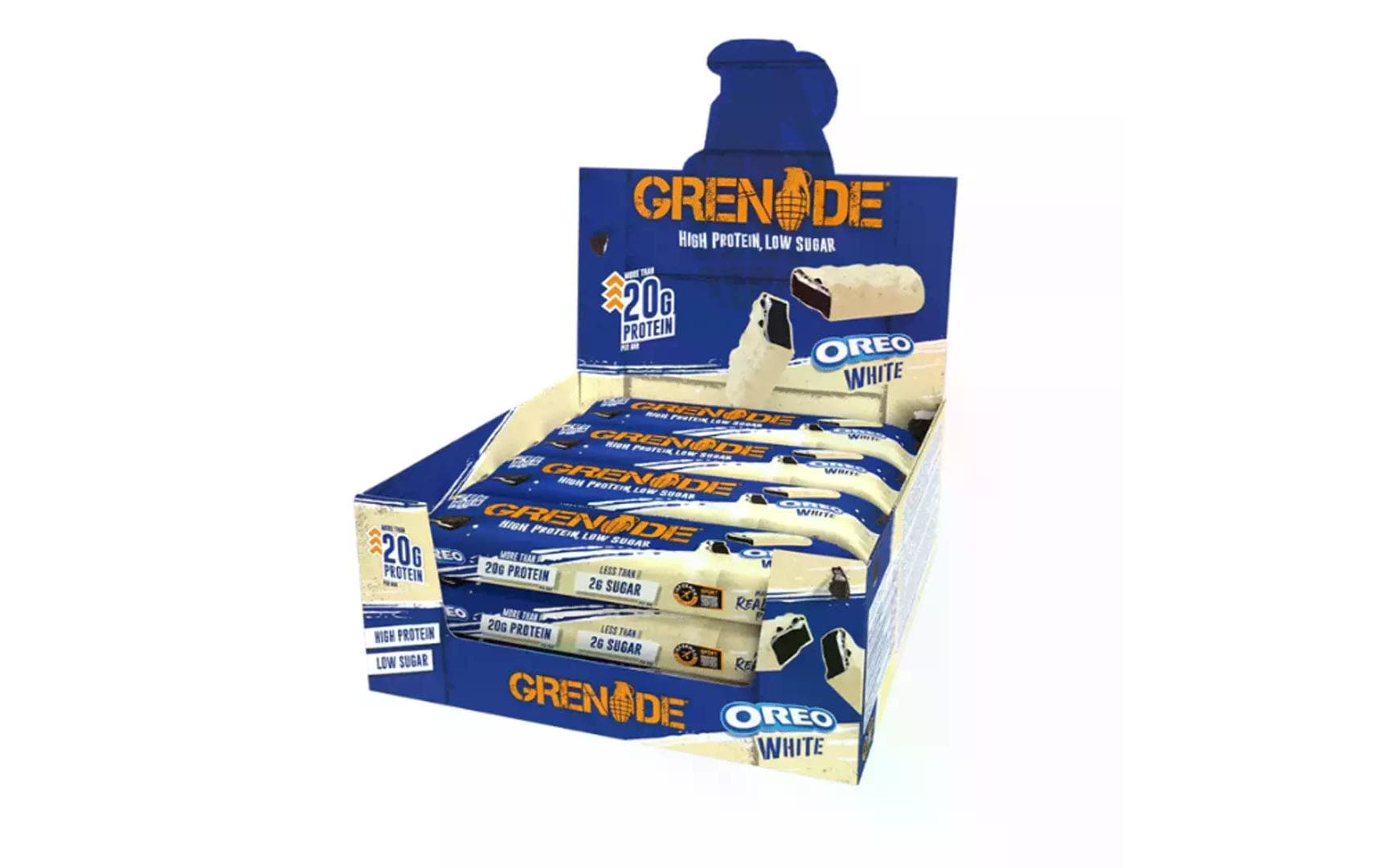 Grenade Riegel Oreo/Weisse Schokolade, 12 x 60 g