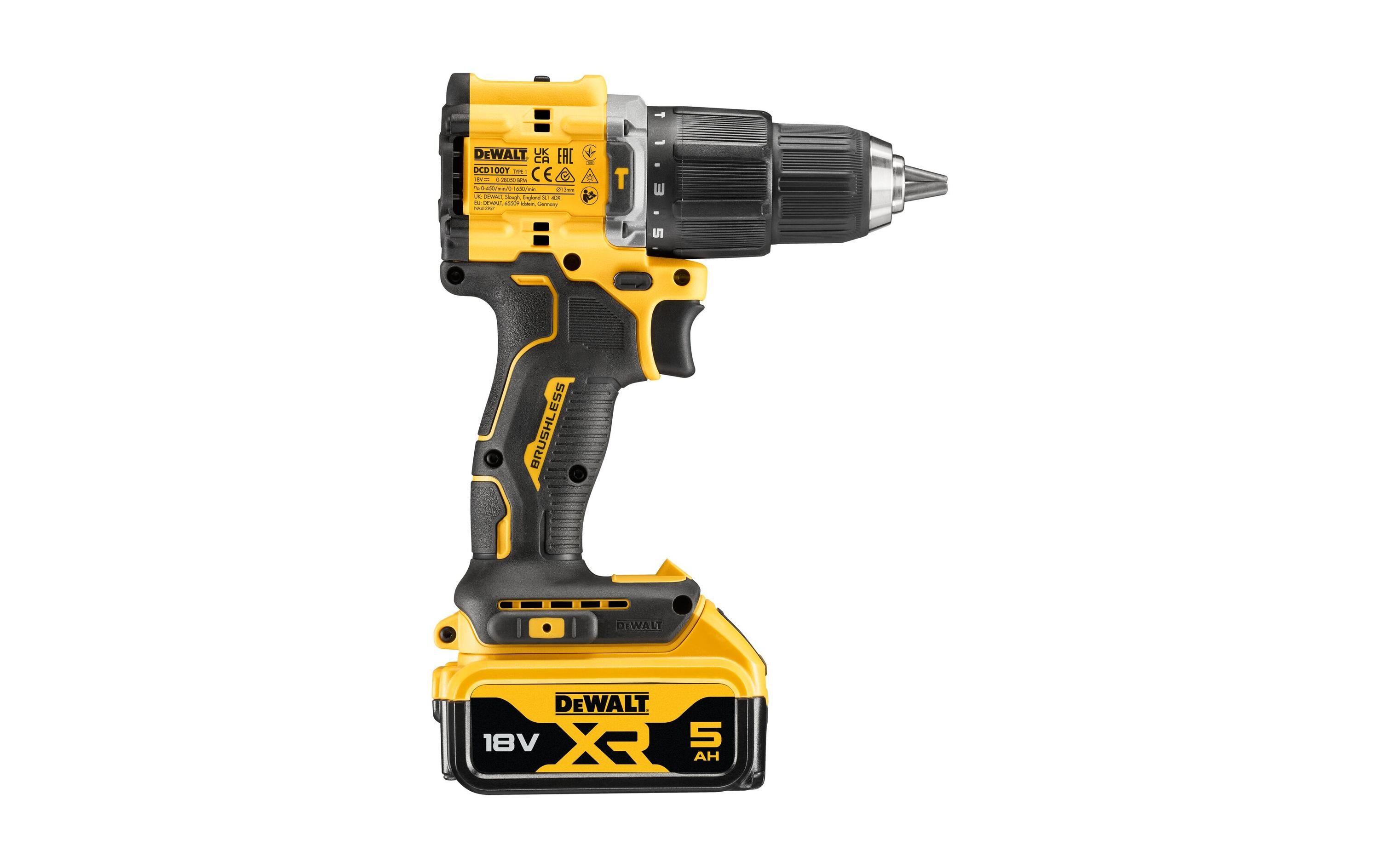 DeWalt Akku-Schlagbohrschrauber DCD100YP2T-QW 18 V Kit