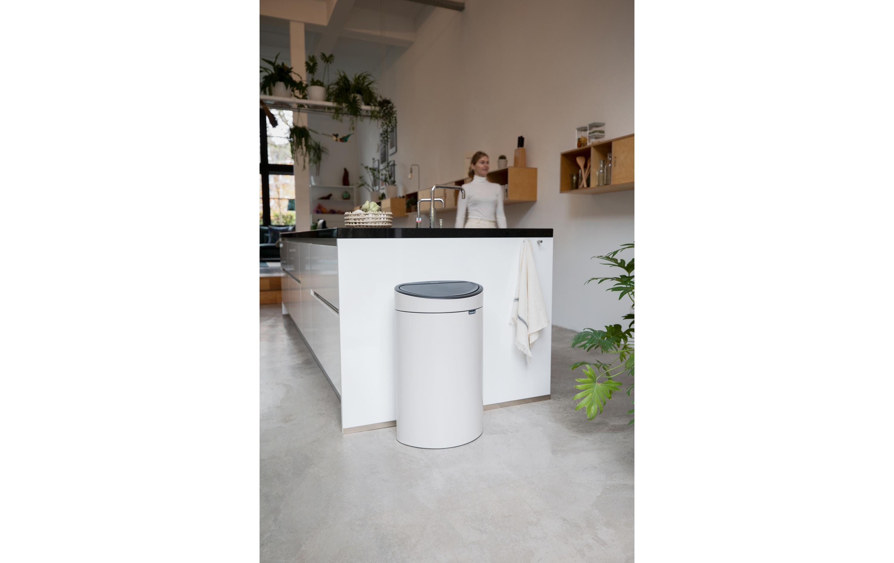 Brabantia Abfalleimer Touch Bin New 40 l, Soft Beige