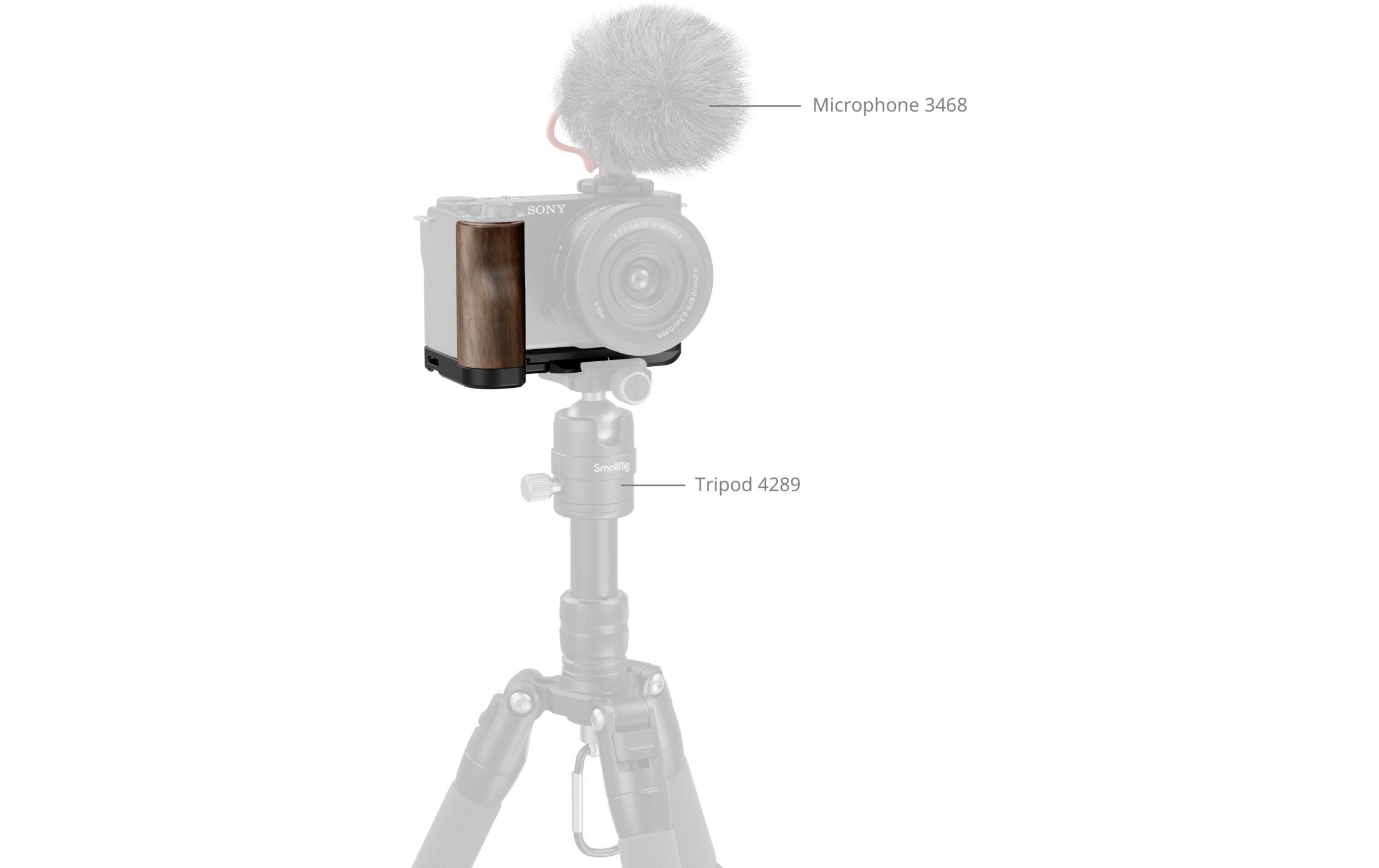 Smallrig L-Winkel mit Holzgriff für Sony ZV-E10 II