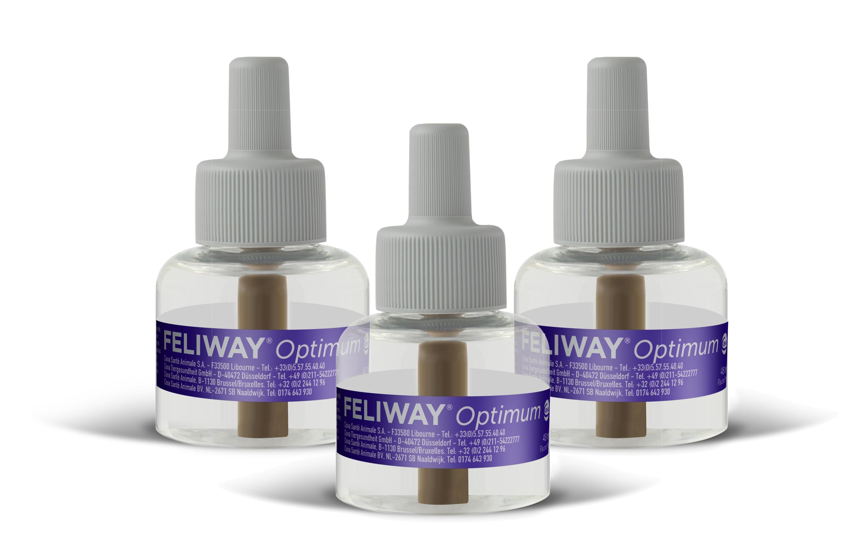 Feliway Wohlbefinden Optimum Nachfüllflakon, 3 x 48 ml