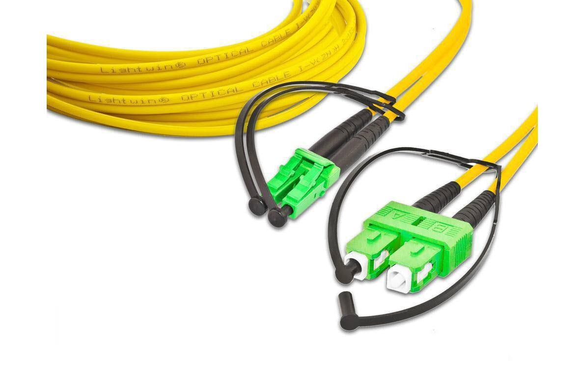 Lightwin LWL-Patchkabel LC/APC-SC/APC, Singlemode, Duplex, 5m