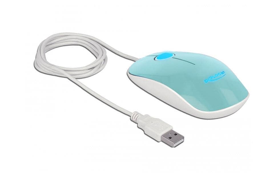 Delock Maus 12538 USB-Typ-A LED türkis