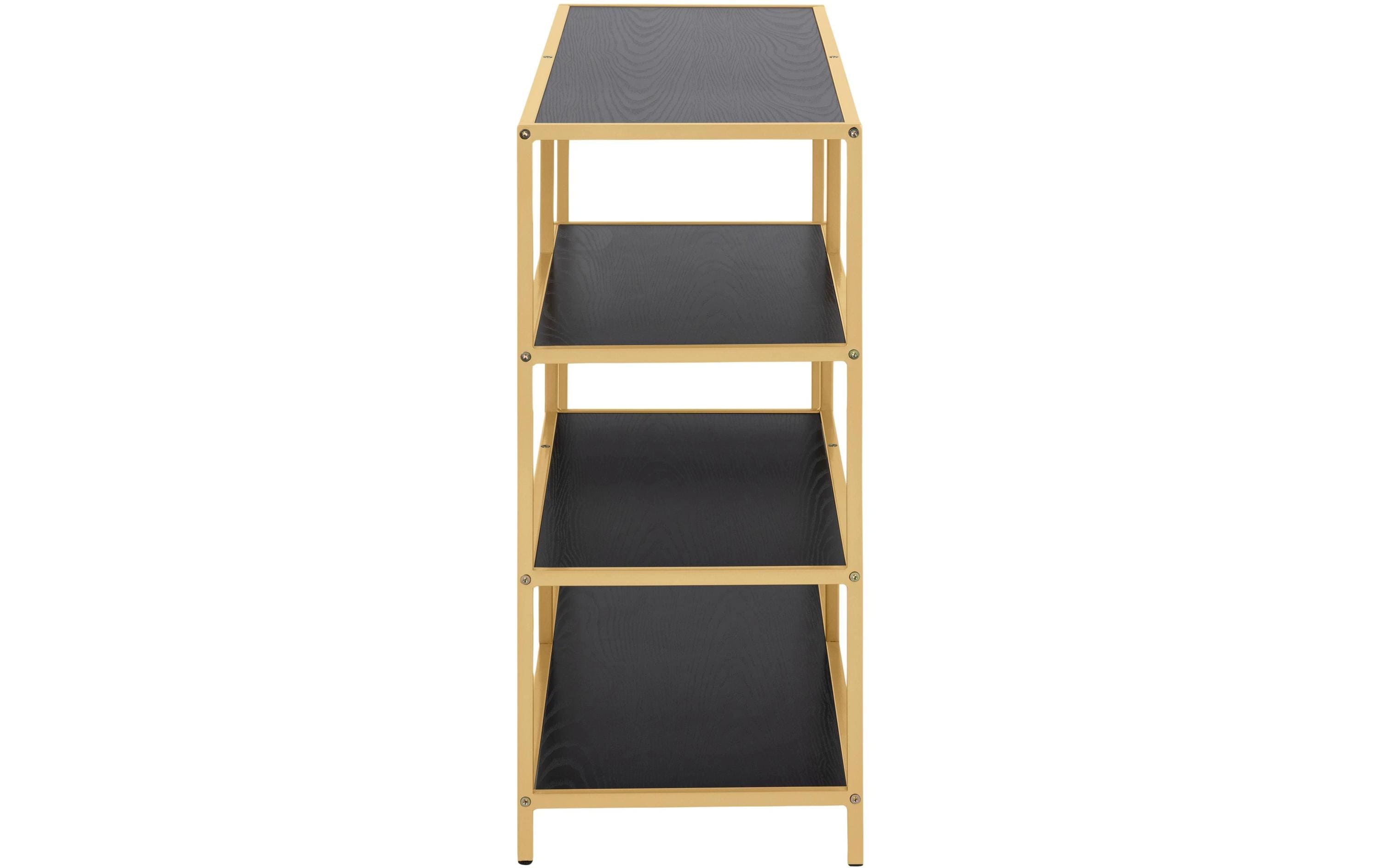 AC Design Regal Seaford 114 x 35 x 78 cm, Gold/Schwarz