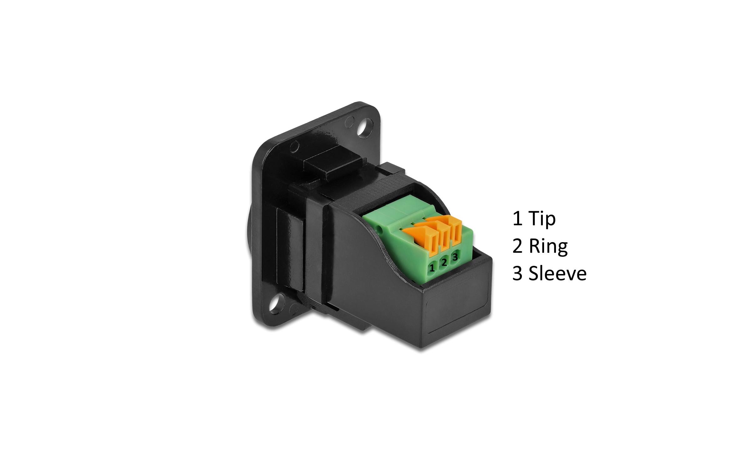 Delock Modul D-Typ 3.5 mm Klinkenbuchse zu Terminalblock