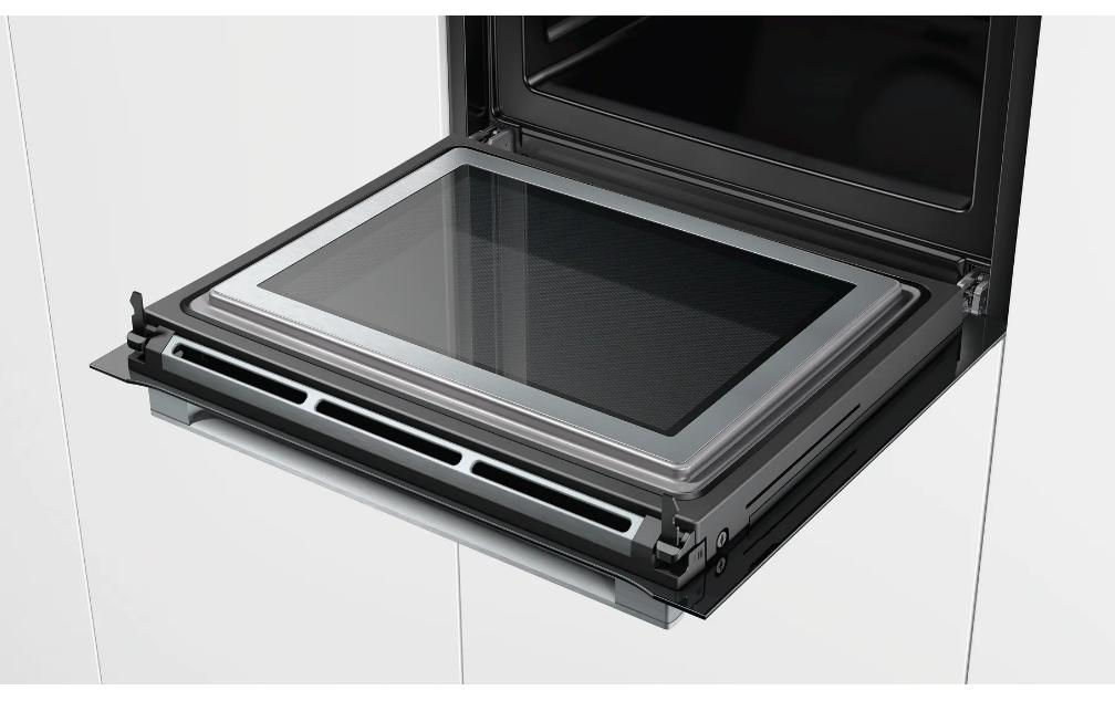 Bosch Einbaubackofen mit Mikrowelle HMG6764B1 Schwarz