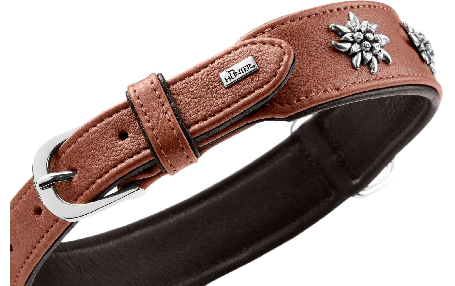 Hunter Halsband München 42/S, Rindsleder, Cognac/Schwarz