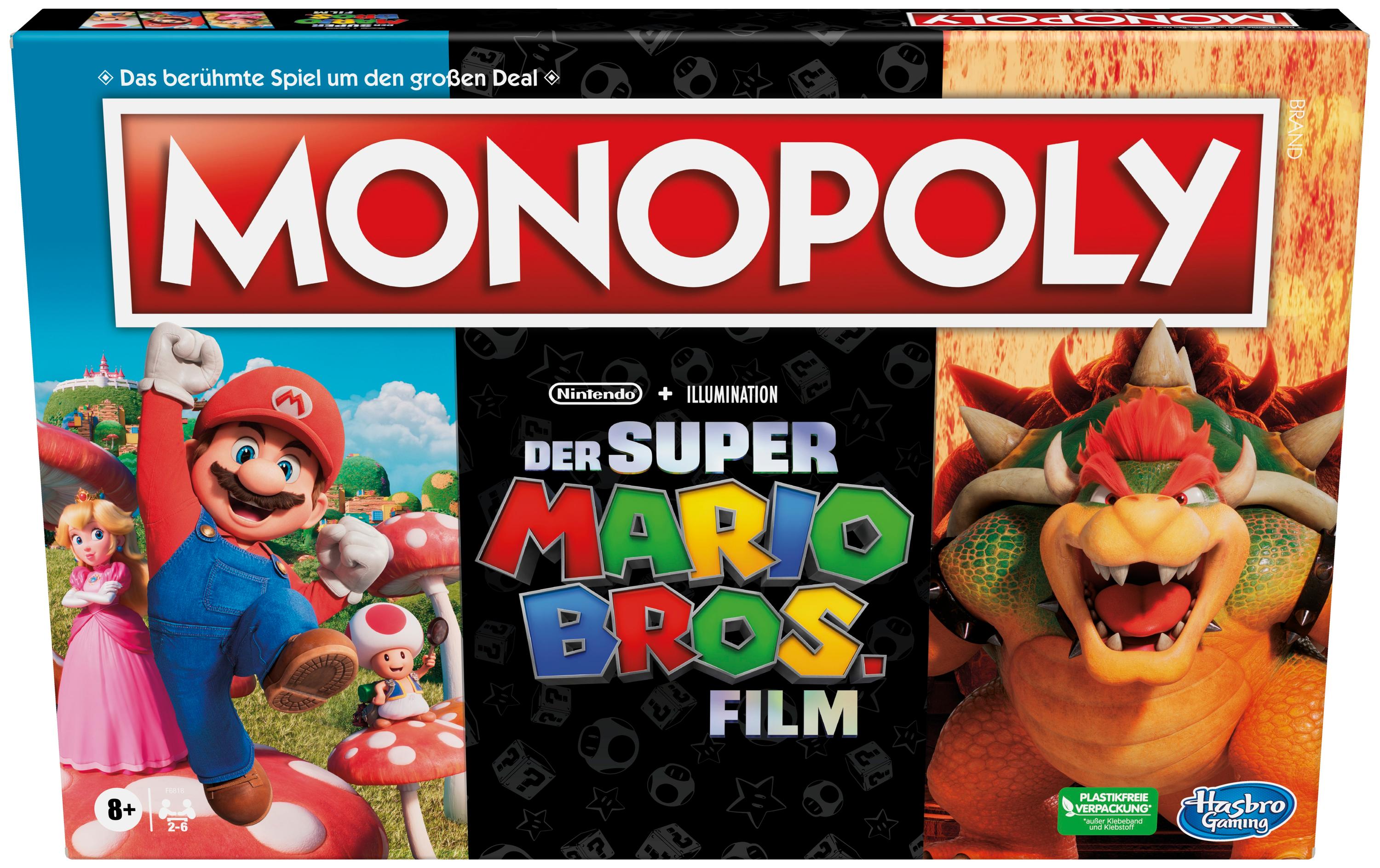 Hasbro Gaming Familienspiel Monopoly Super Mario Bros. Film Edition