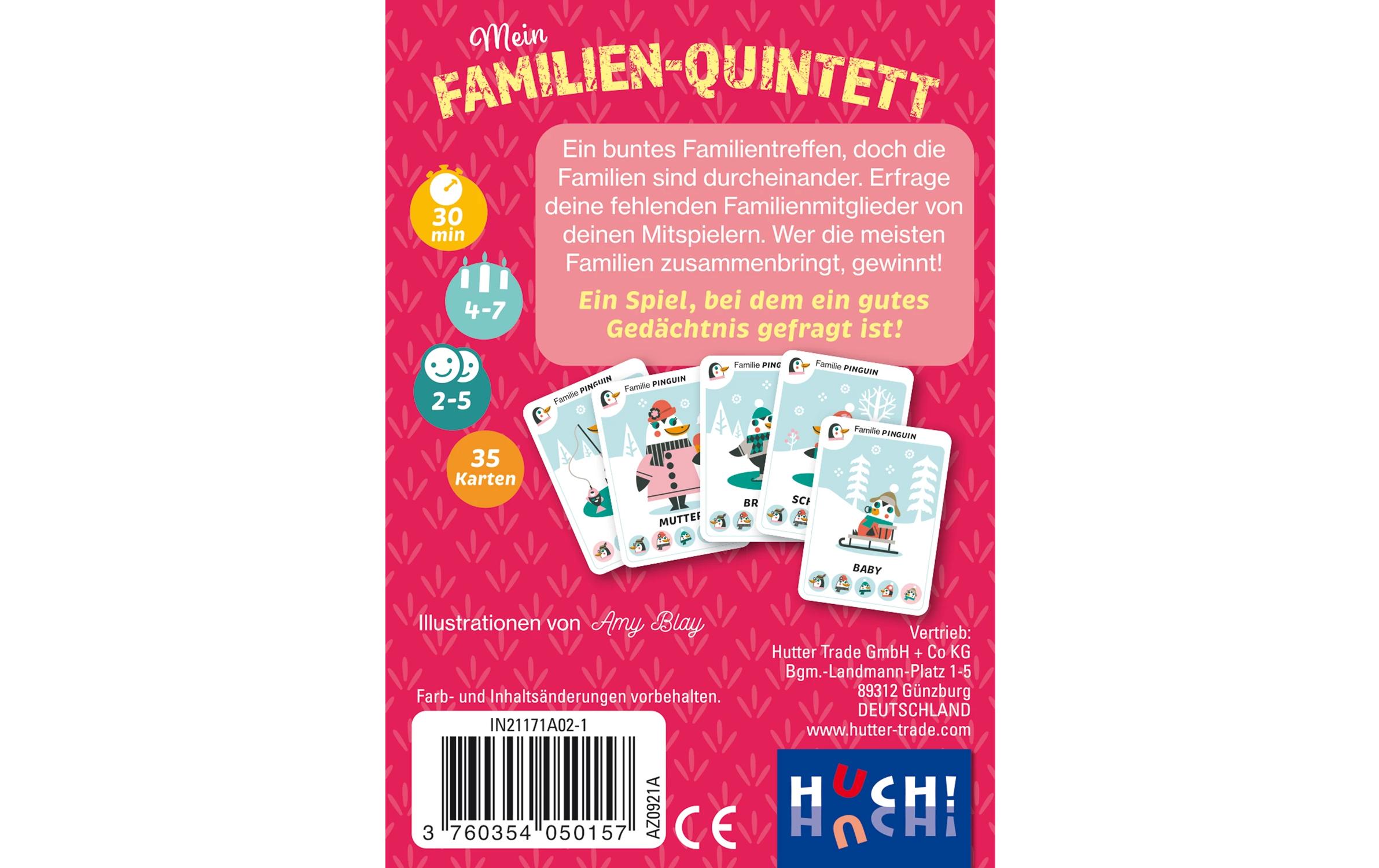 HUCH! Kartenspiel Mein Familien-Quintett Tierfamilien